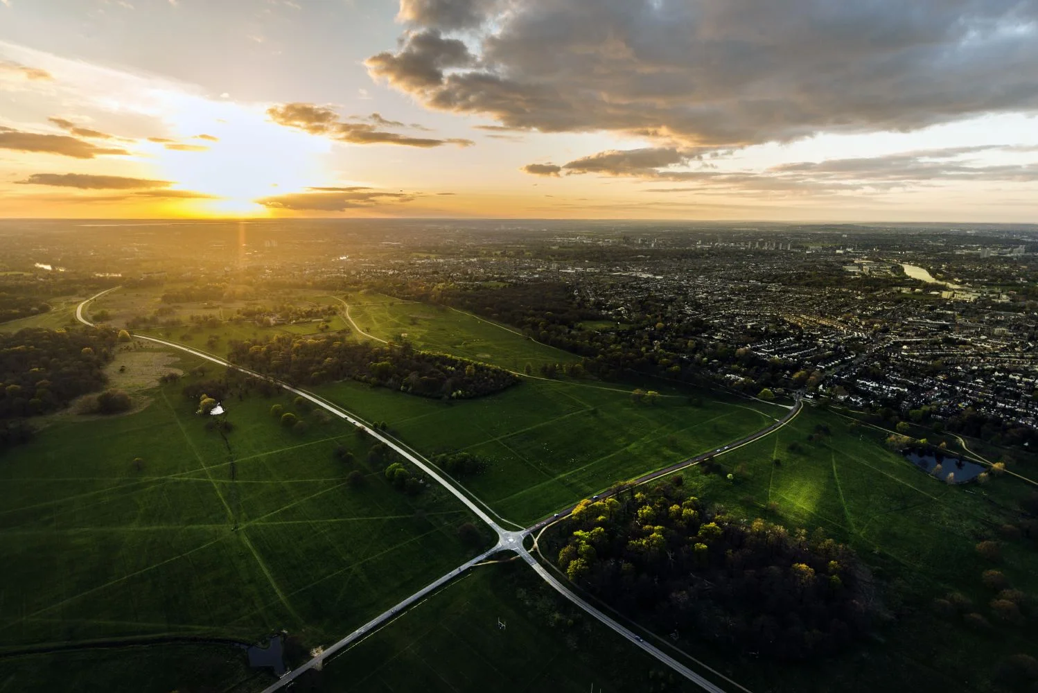 Richmond Park, London from the air