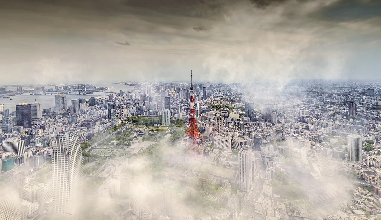 The Tokyo Tower in mist