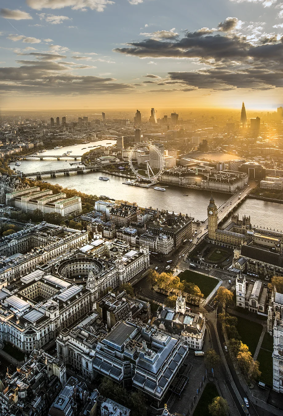 The London Eye at sunset