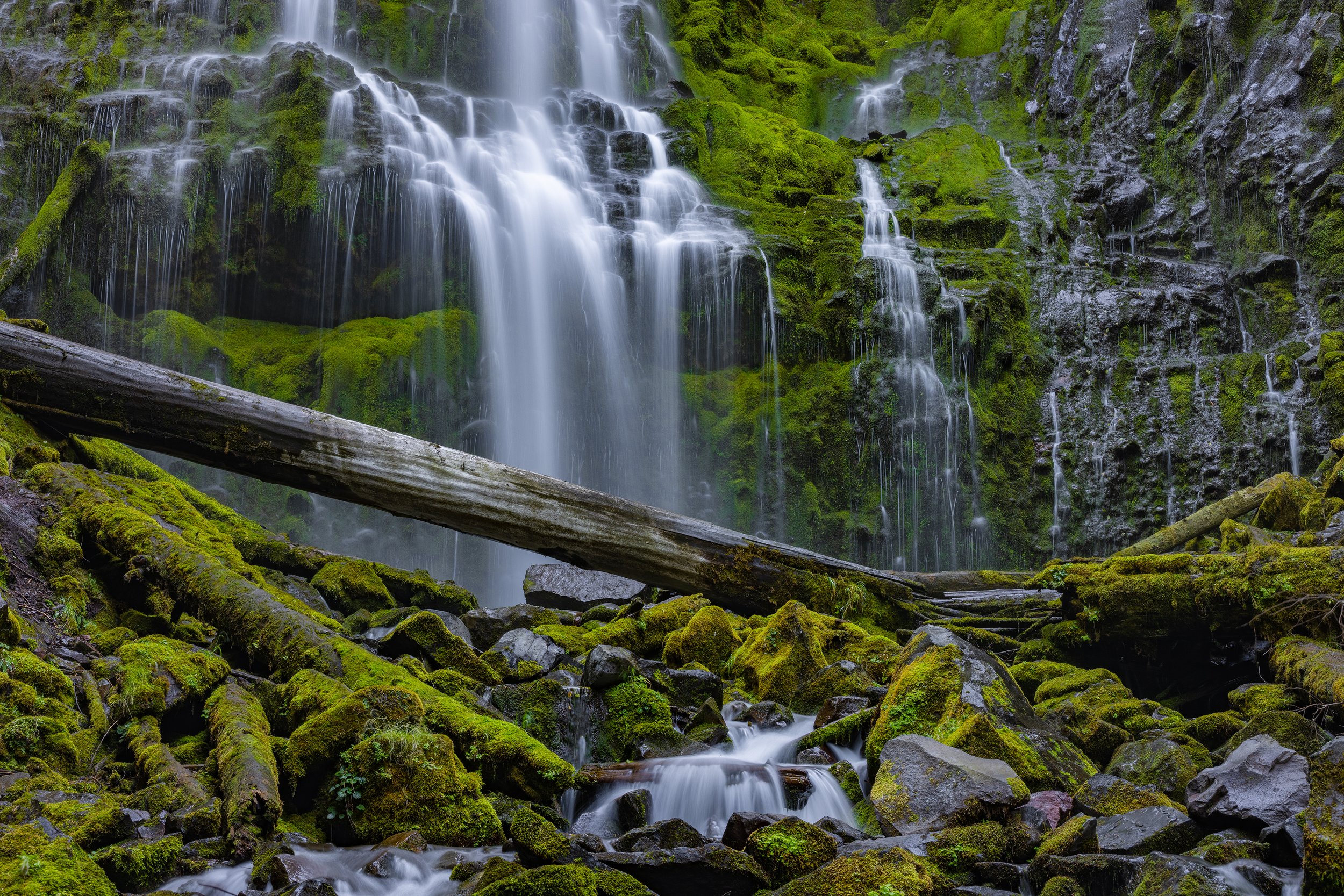 Fine art landscape and nature photography print of Proxy Falls in Central Oregon