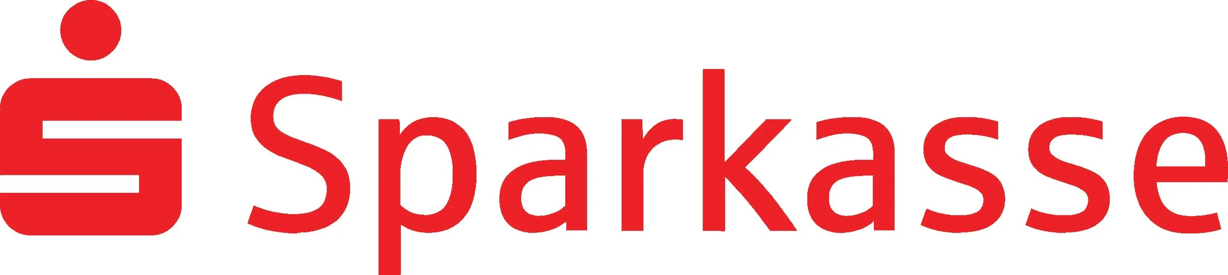 Logo der Sparkasse in Rot mit einem stilisierten S auf der linken Seite.