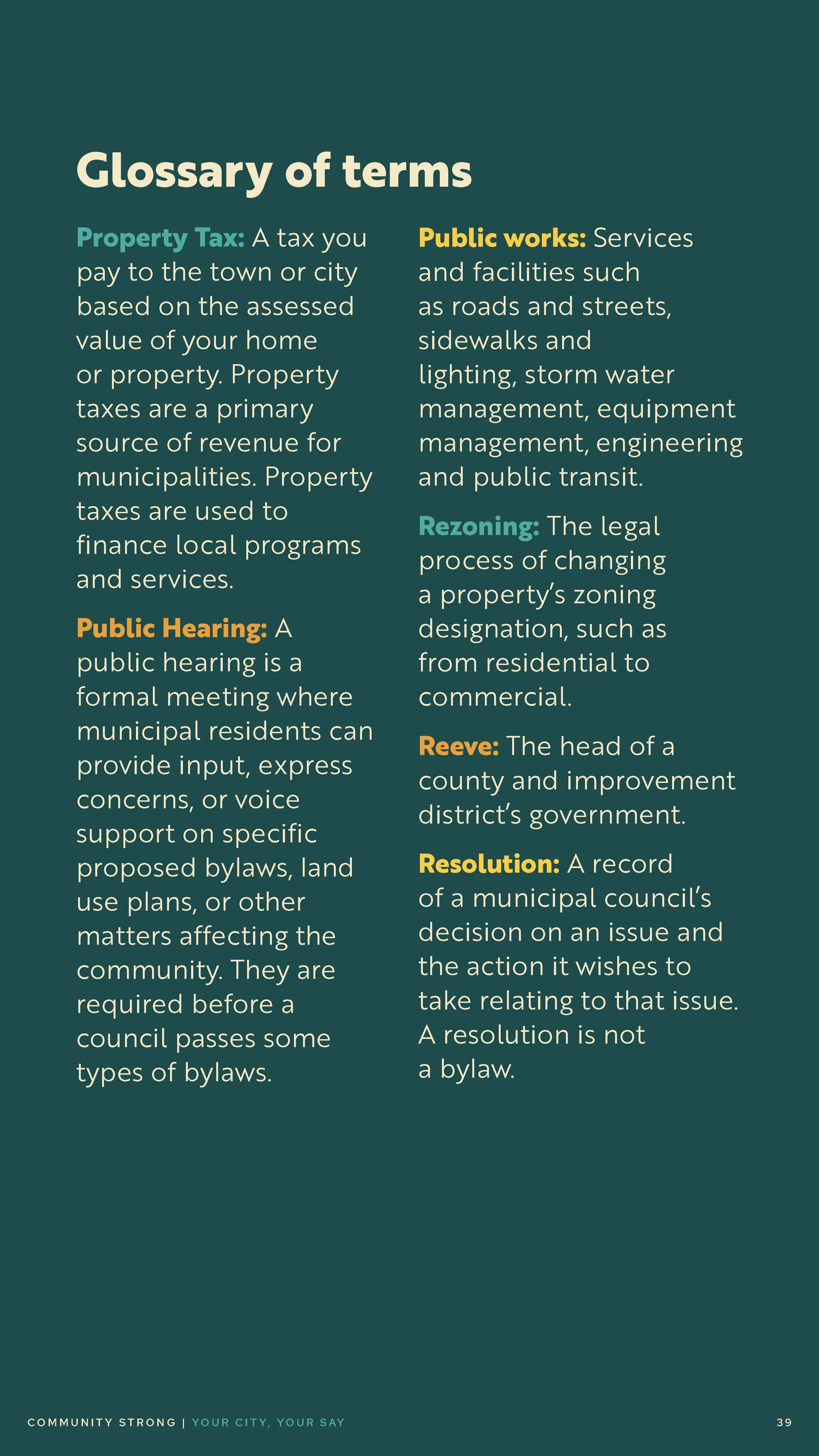 Community Strong Digital Brochure: Your City, Your Say (Page 39)