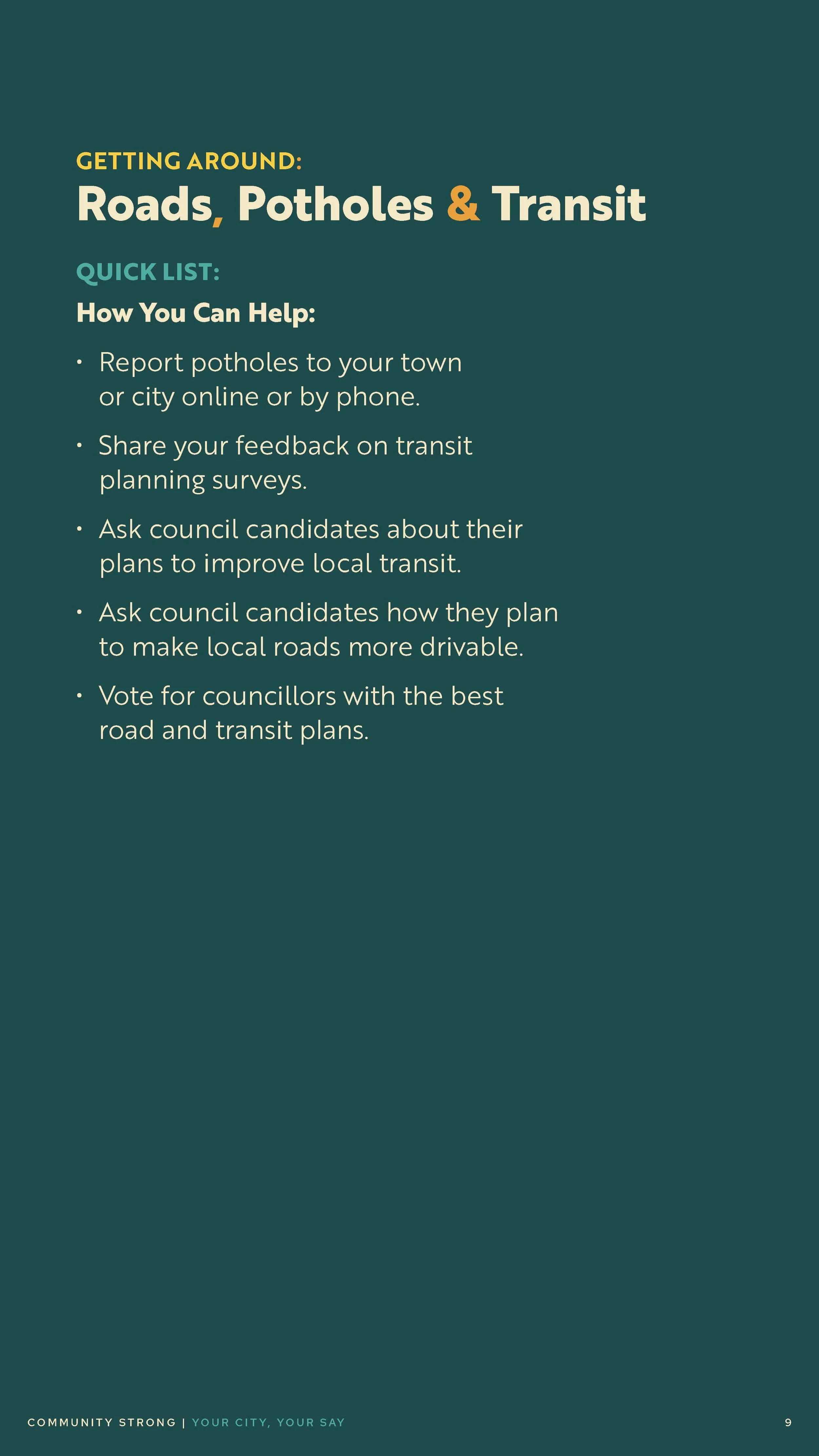 Community Strong Digital Brochure: Your City, Your Say (Page 9)