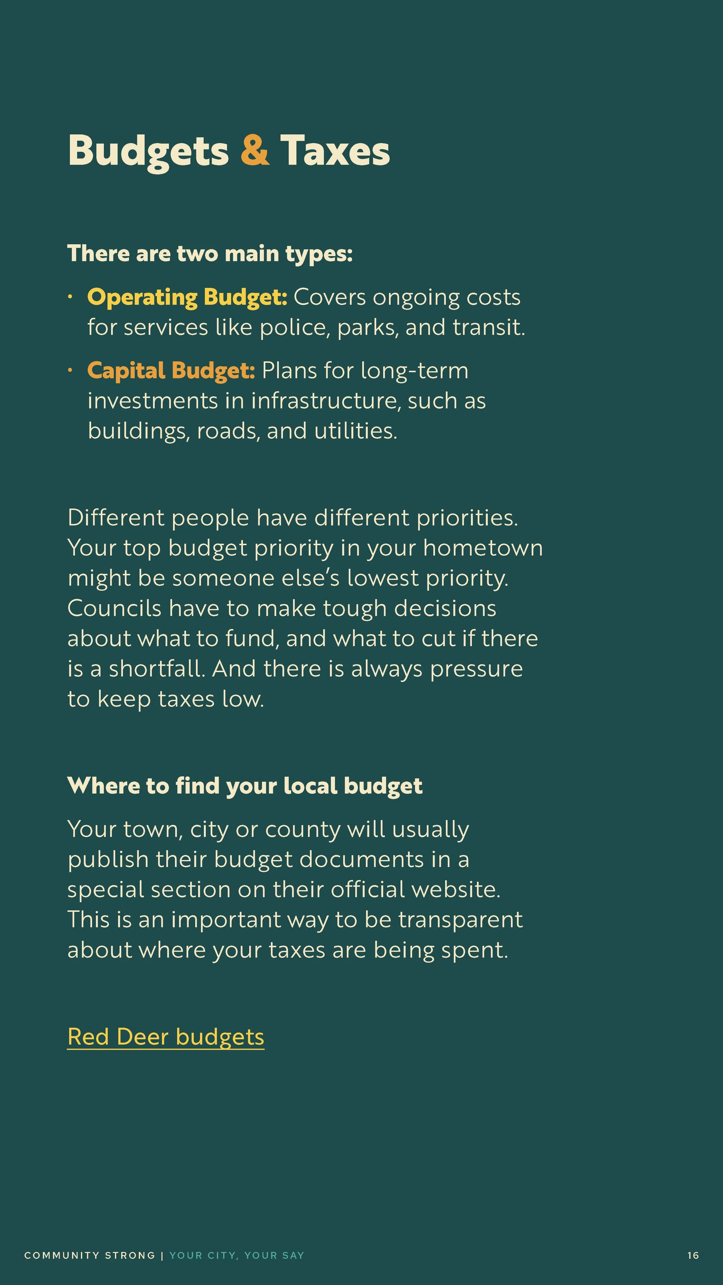 Community Strong Digital Brochure: Your City, Your Say (Page 16)