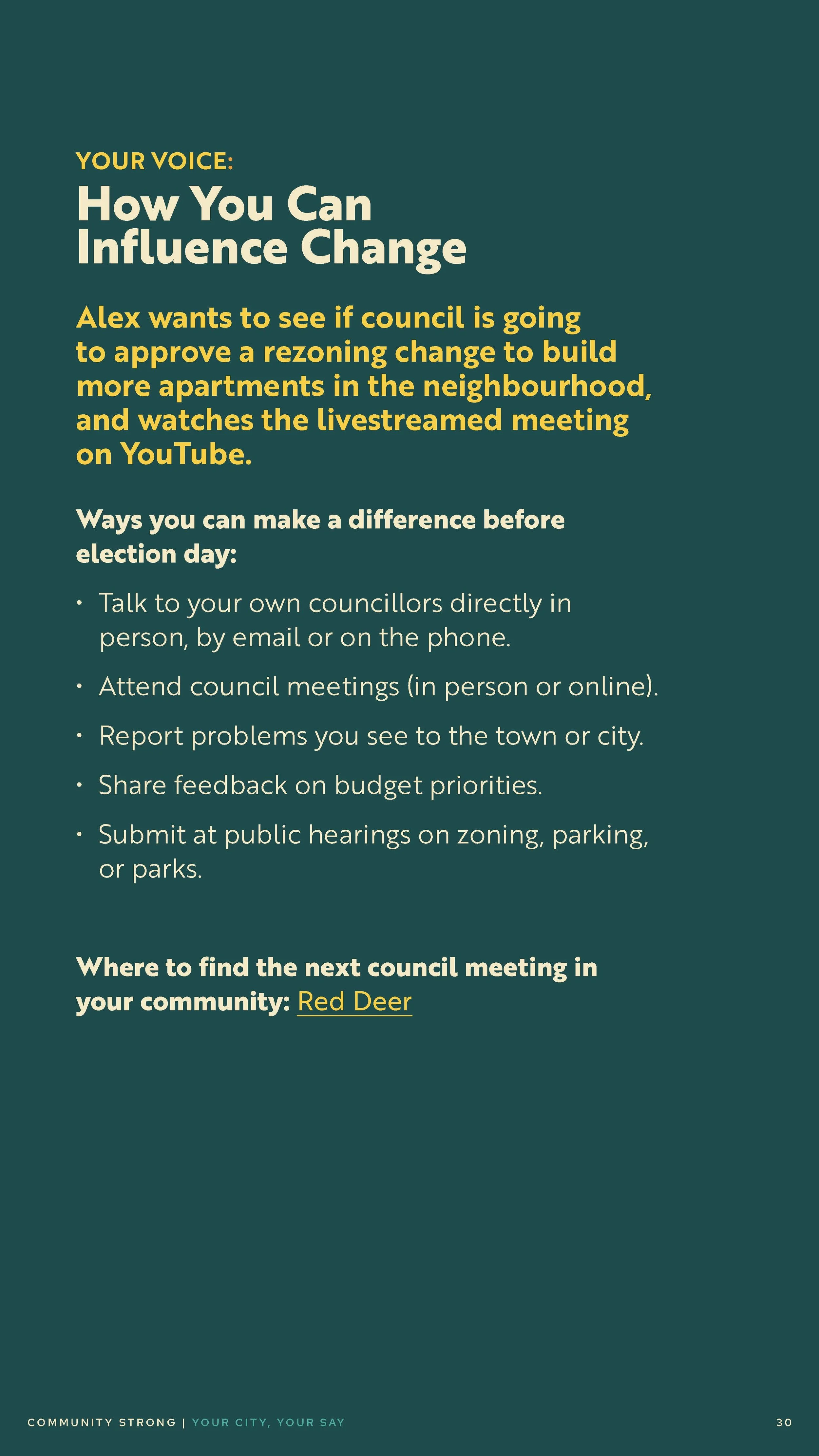 Community Strong Digital Brochure: Your City, Your Say (Page 30)