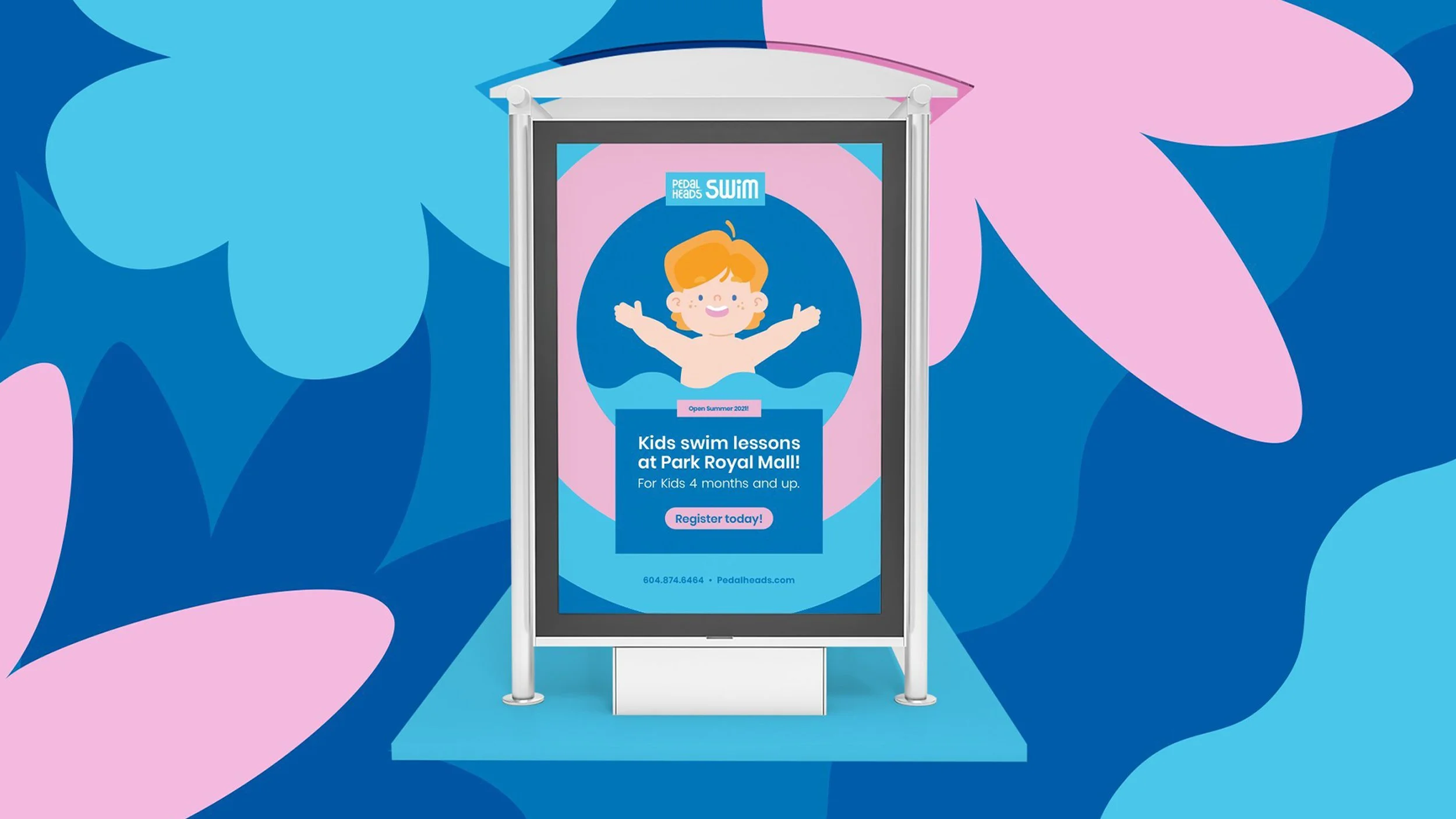 Illustration, Graphic Design, Artist, Visual Design, Visual Designer, Designer, Animation, advertising, Motion Graphics, Motion Graphic Artist, Canadian, concepting, Bus shelter ad, marketing, British Columbia, Pedalheads, Kids, Childrens branding