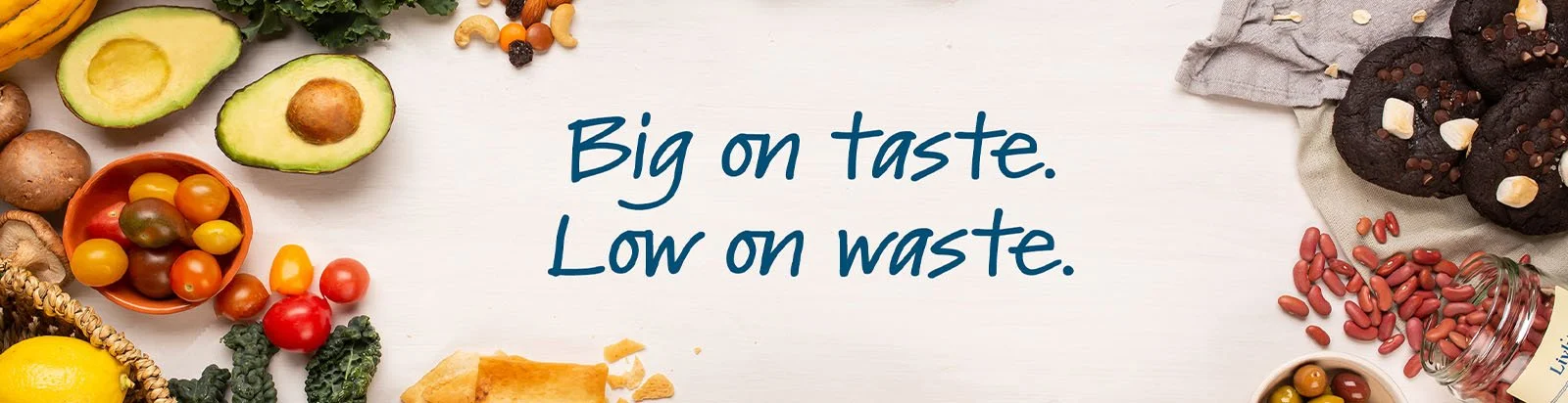 A photographic ad art directed and designed by Tina Furesz for the package free food company Livlite