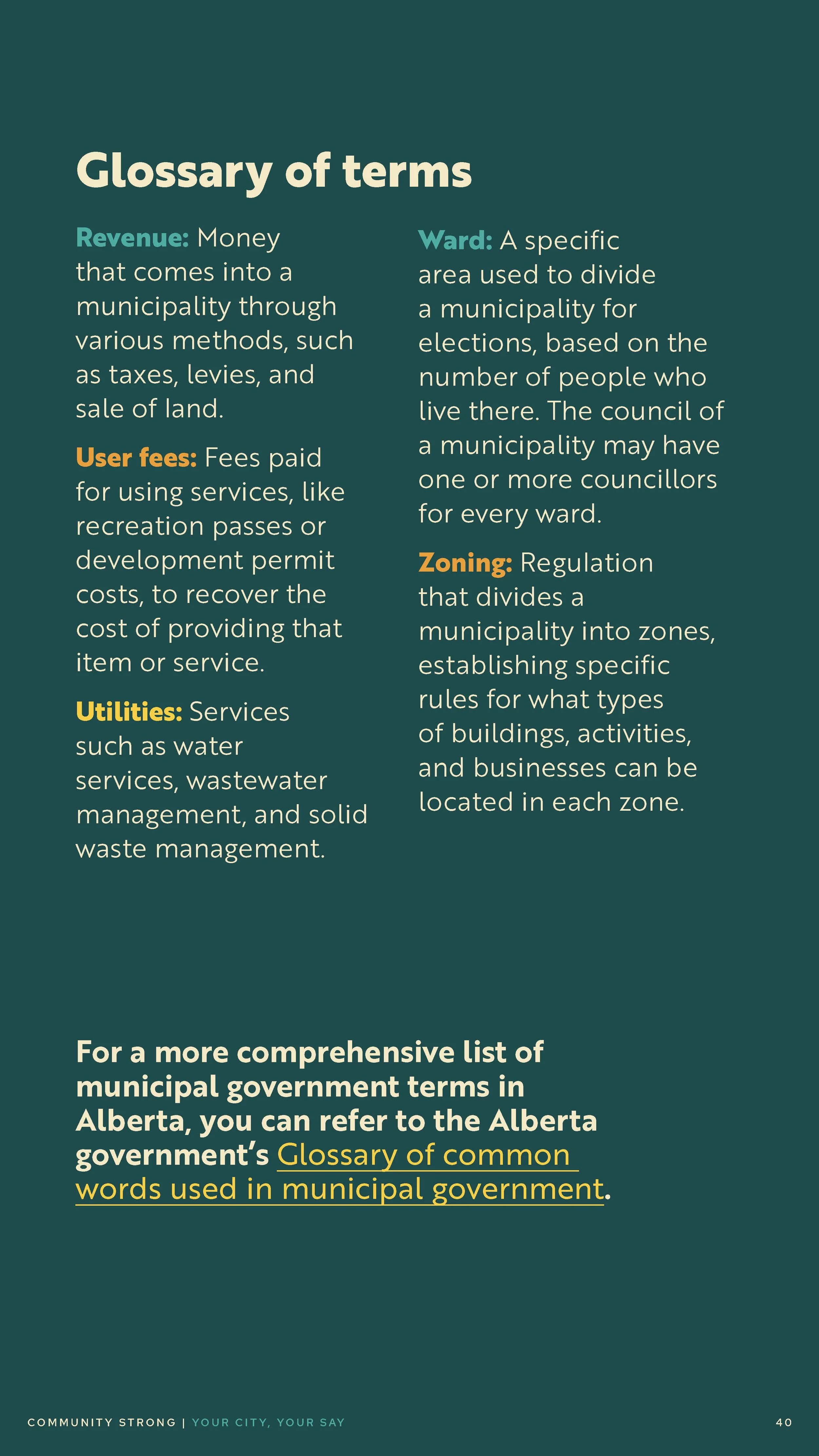 Community Strong Digital Brochure: Your City, Your Say (Page 40)