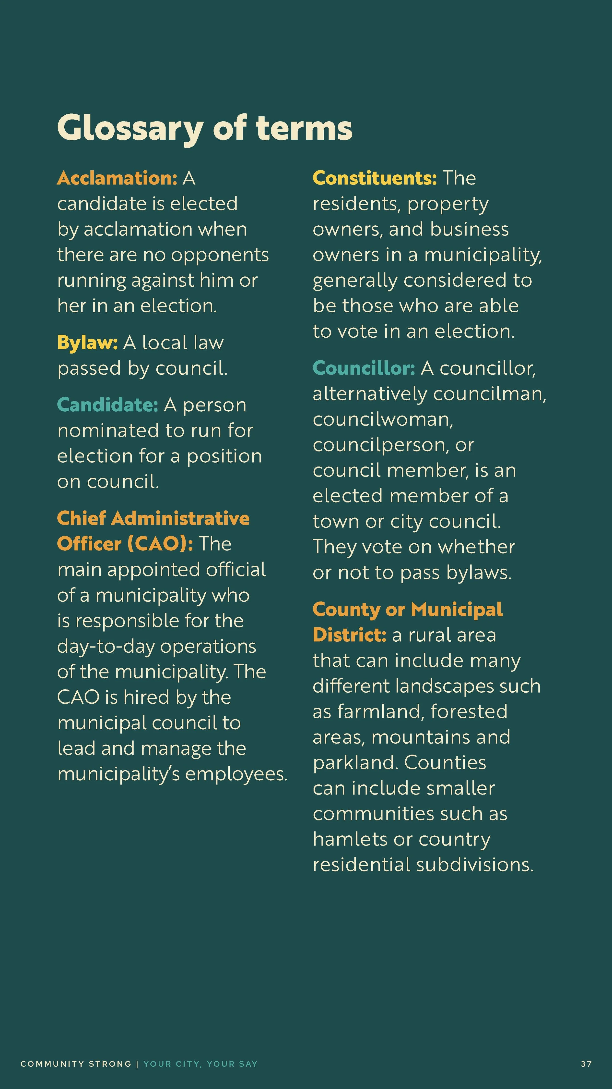 Community Strong Digital Brochure: Your City, Your Say (Page 37)