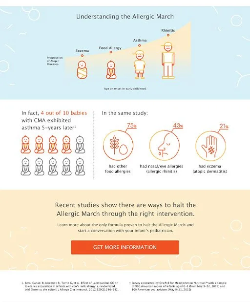 A detail shot of the website design for Enfamil medical formula product.