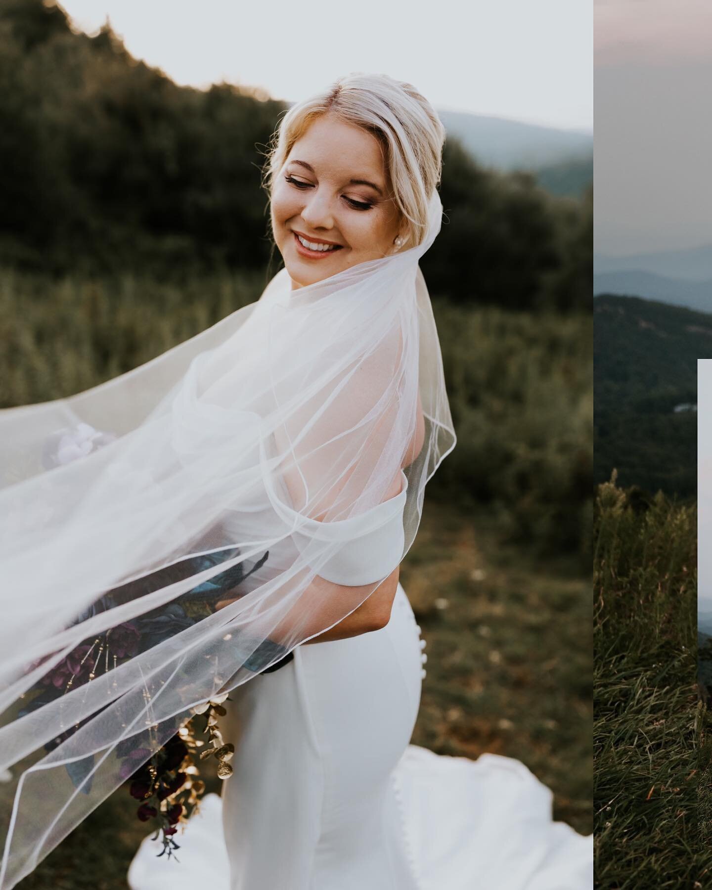 Abby got married in October but these bridals were taken back in August &amp; there is nothing I love more than a mountain bridal portrait session 🖤
&bull;
&bull;
&bull;
#ashevillebride #ashevillephotographer #myrtlebeachphotographer #myrtlebeachwed