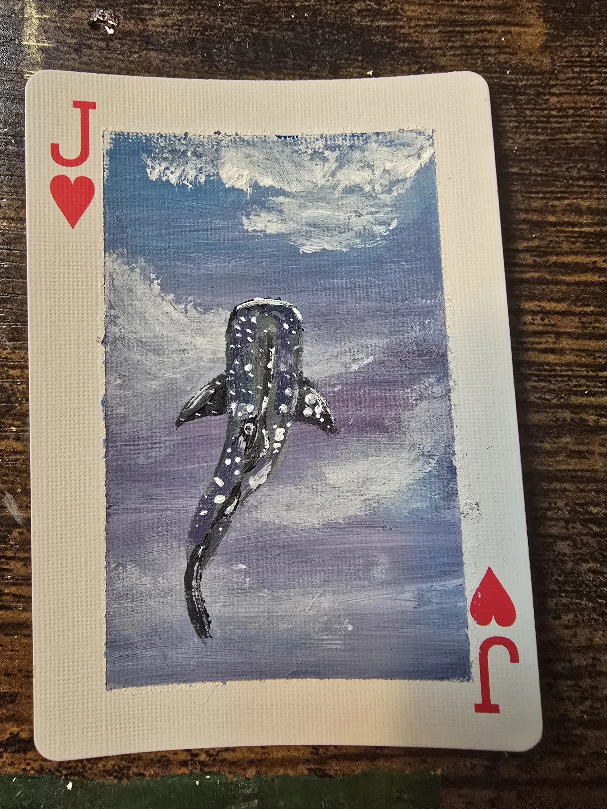 "Cotton candy skies and a whale shark"