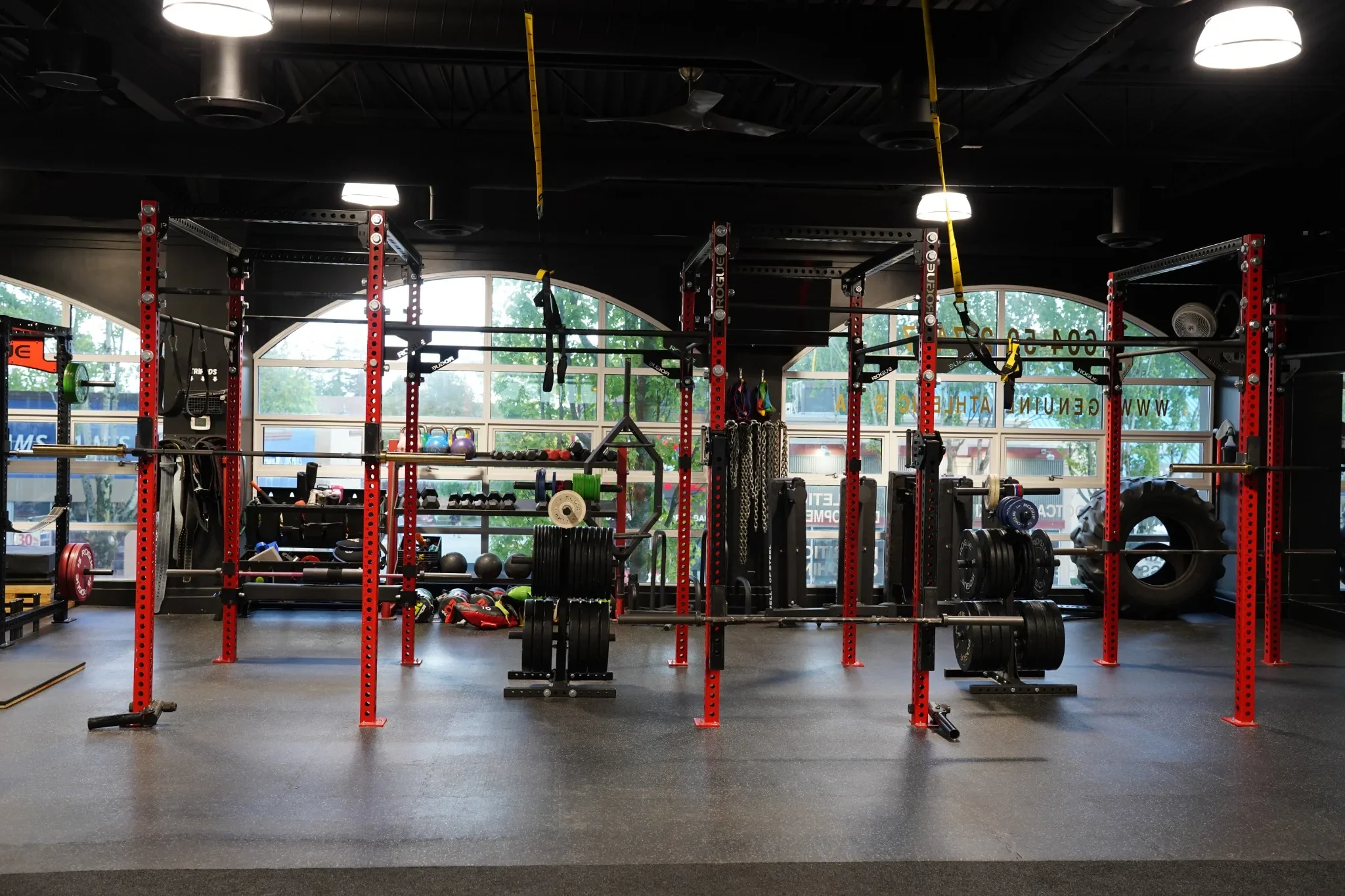 Strength and performance training area at Genuine Athletics and Rehabilitation in South Surrey.