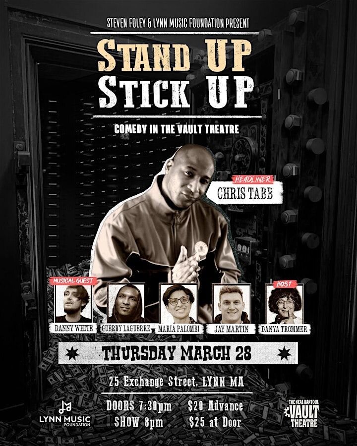 BUST A GUT! 

Join us for a night filled with laughter at *STANDUP STICKUP&quot; comedy night! Featuring five hilarious comedians guaranteed to bring out your funny bone, including our headliner Chris Tabb sure to leave you in stitches. Kicking off t