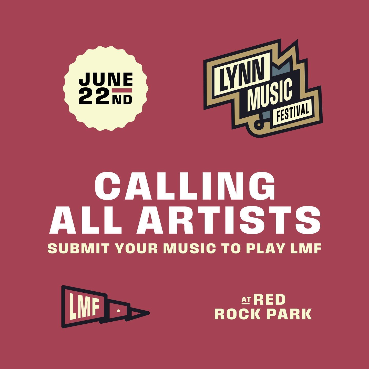 CALLING ALL ARTISTS! The Lynn Music Foundation proudly presents the first annual Lynn Music Festival! The festival is a vibrant celebration of local music talent across all genres! Set for June 22nd at Red Rock Park, we are taking submissions for per