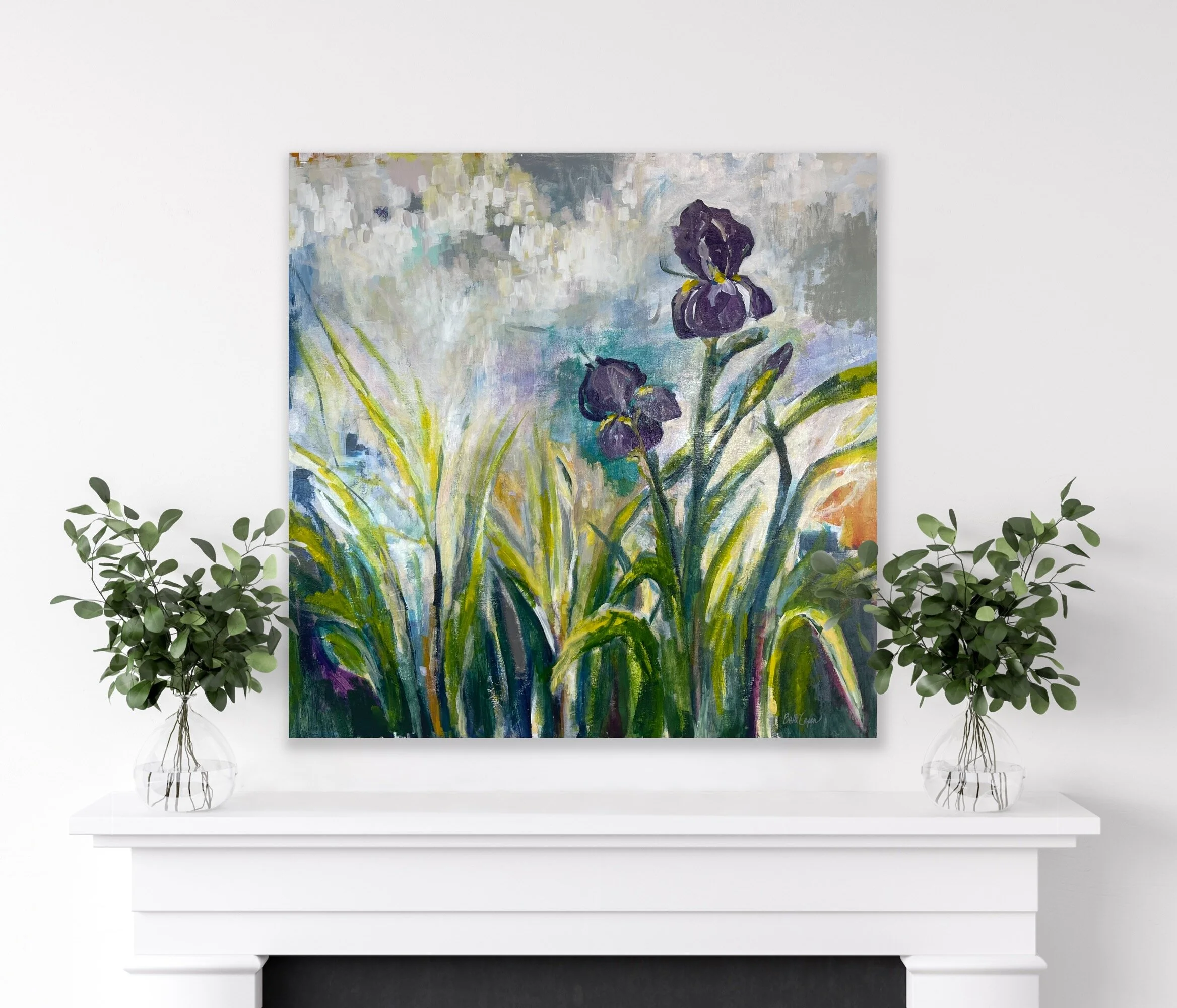 Iris in Bloom 36 x 36