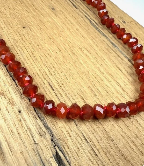 The Heirloom Strand Necklace- Carnelian