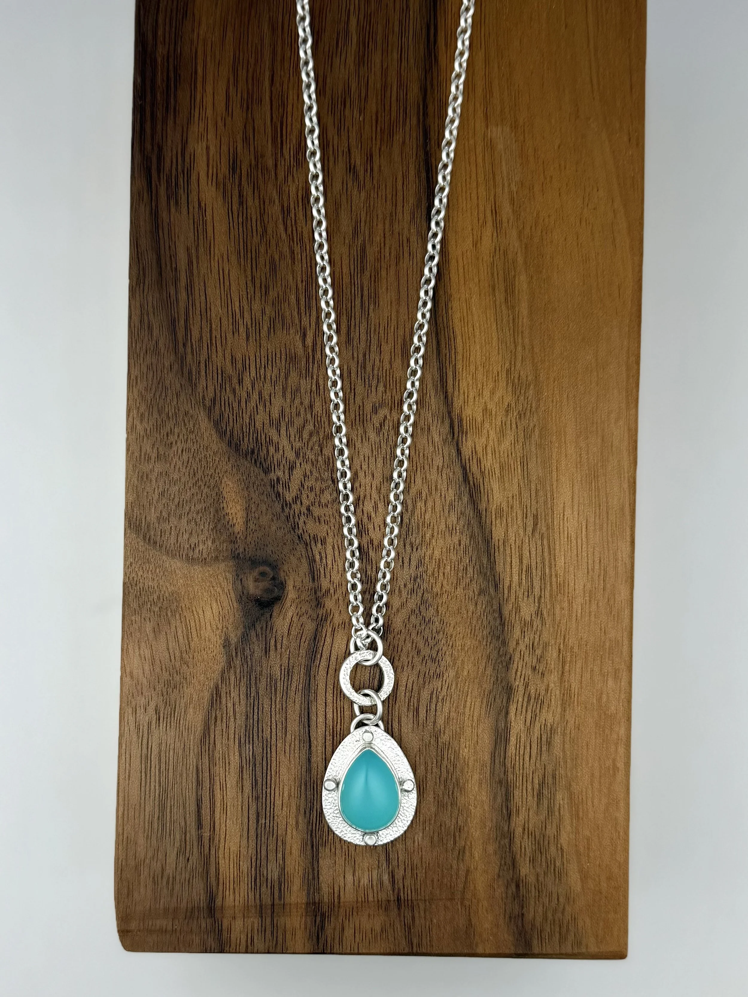 Modern Relic Blue Chalcedony pendant lying flat.jpg