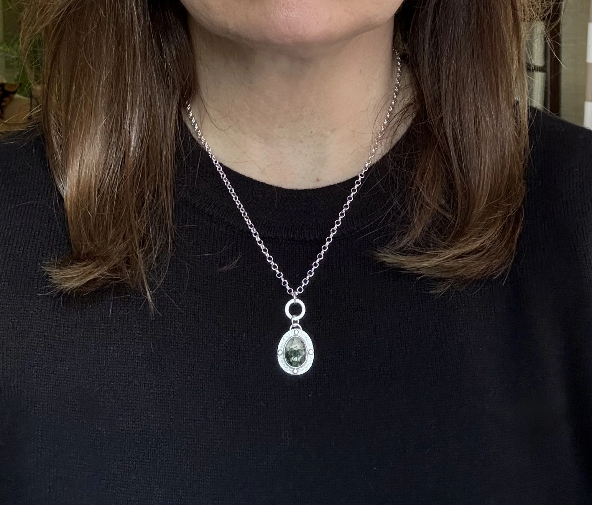 Modern Relic Pendant moss agate worn.jpg