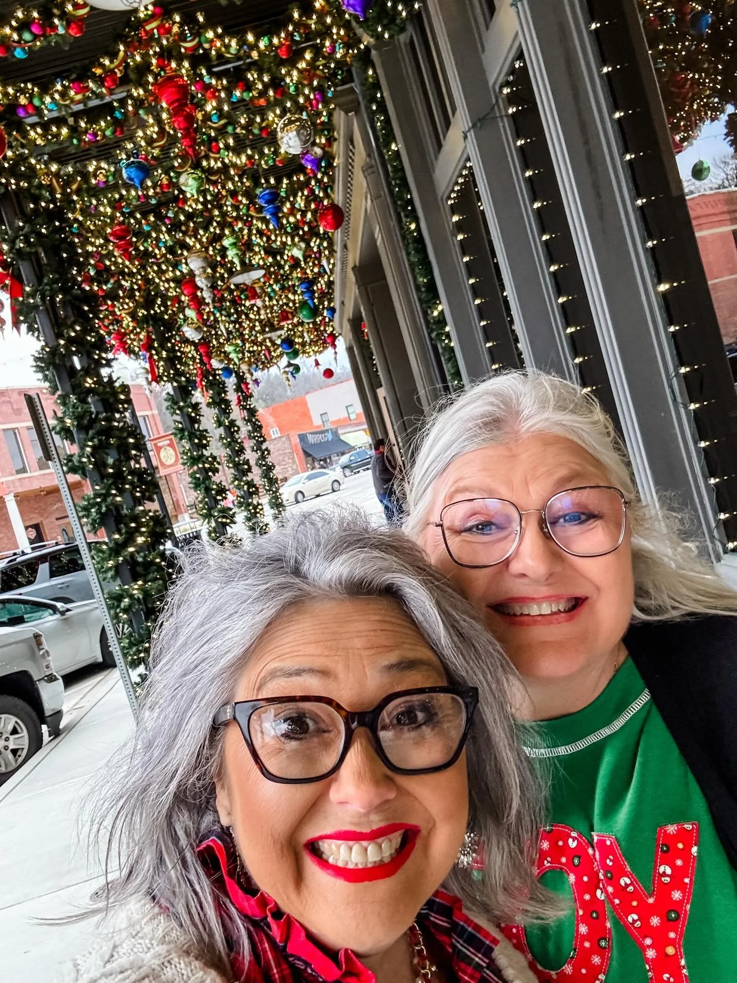 Always an adventure - we work a little.  We play a little. We stopped by the mercantile in Pawhuska and caught a Christmas parade.