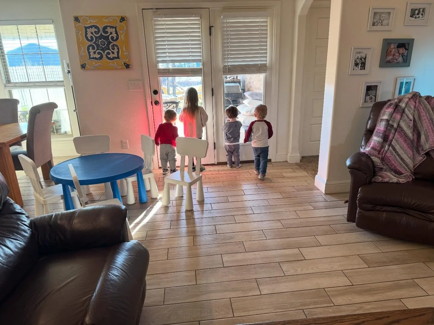 Little faces pressed against the patio door this morning&hellip; watching the truck pull up.

New playground equipment is arriving in the backyard &mdash; made possible through our GOFCC Arkansas project.

For these children, it&rsquo;s excitement an