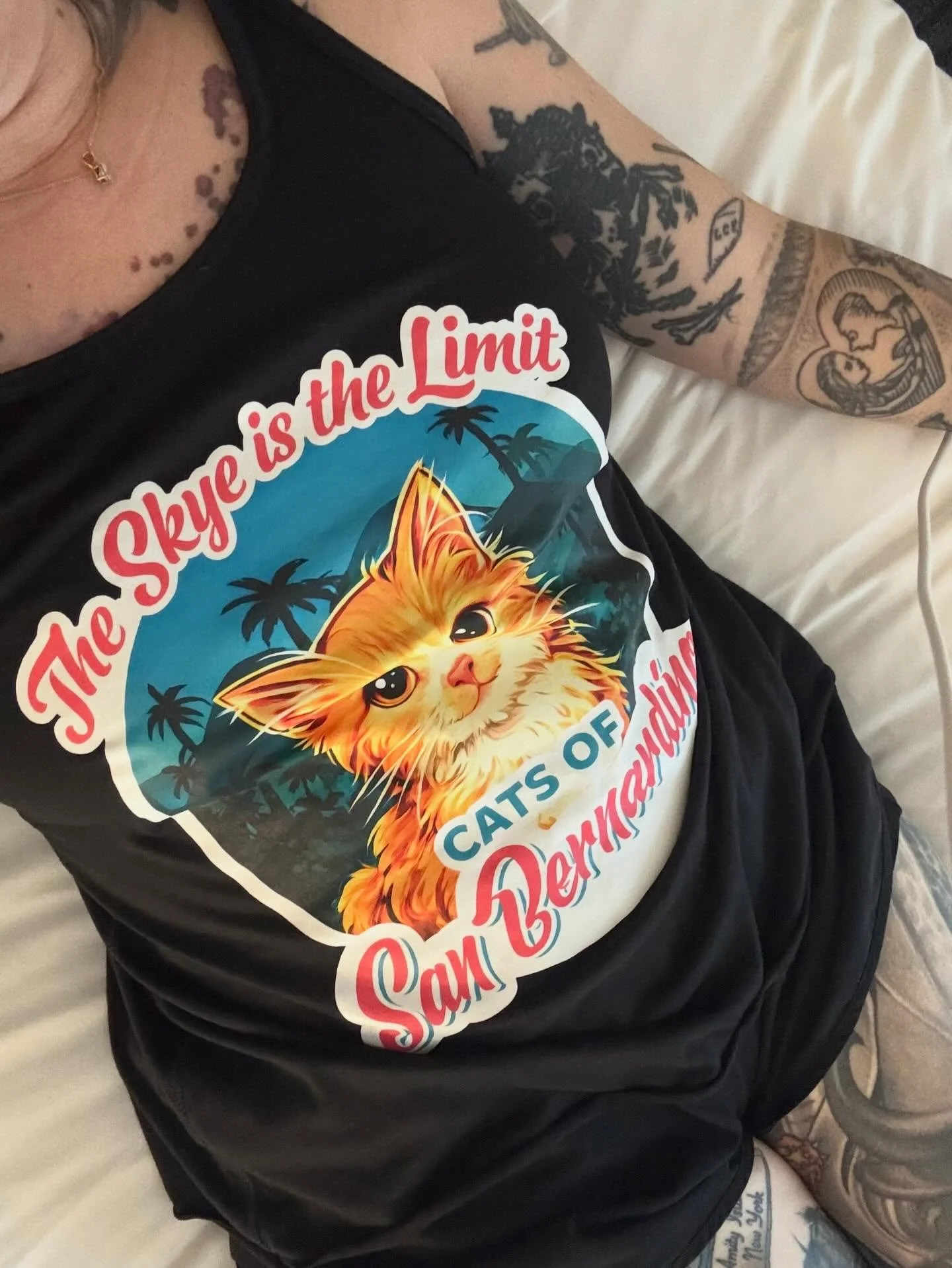 Missing my little heard of cats while I&rsquo;m out here in CA but showing some love to some amazing folks on this side of the country with this @catsofsanbernardino tank. Its hard, sad, expensive, wonderful work helping cats and we&rsquo;ve got to s