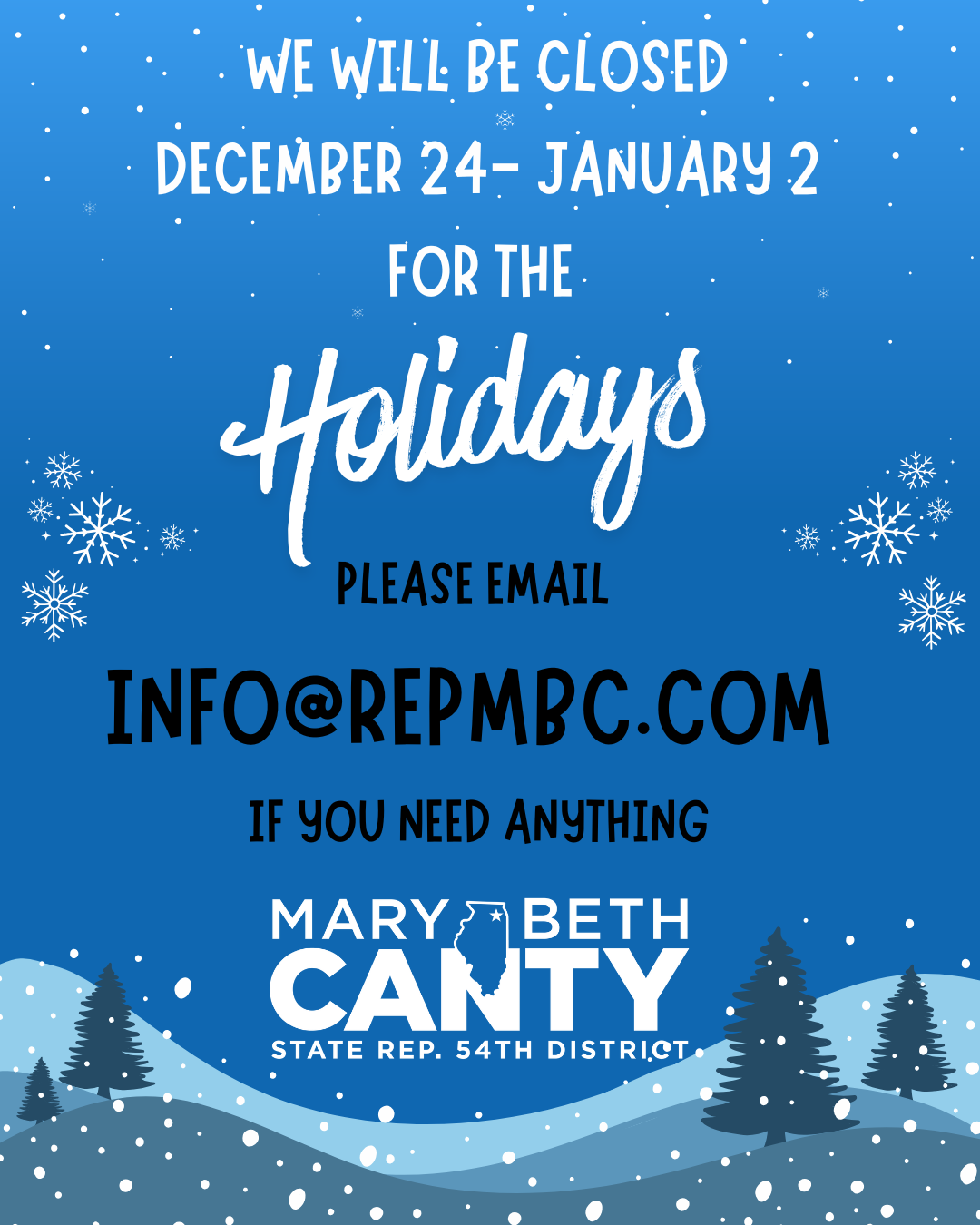 Office Closed - Holiday Break