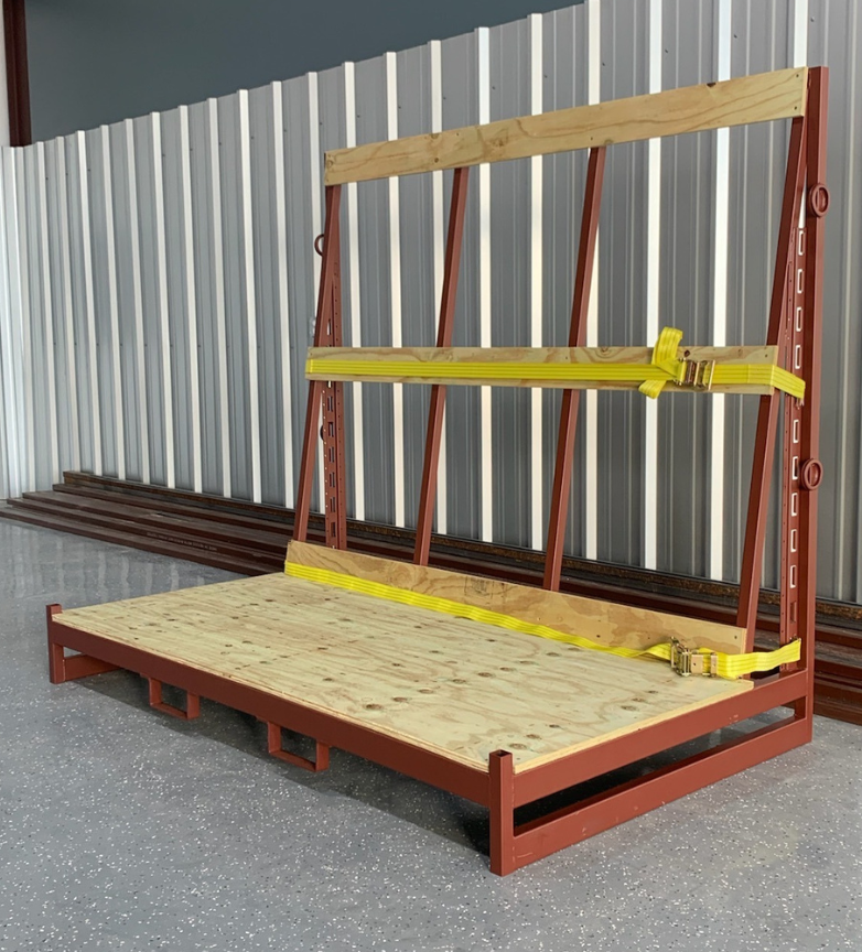 Window Rolling Rack 10' L Frame Window Transport Rack — Sparkster Welding Fabrication & Design