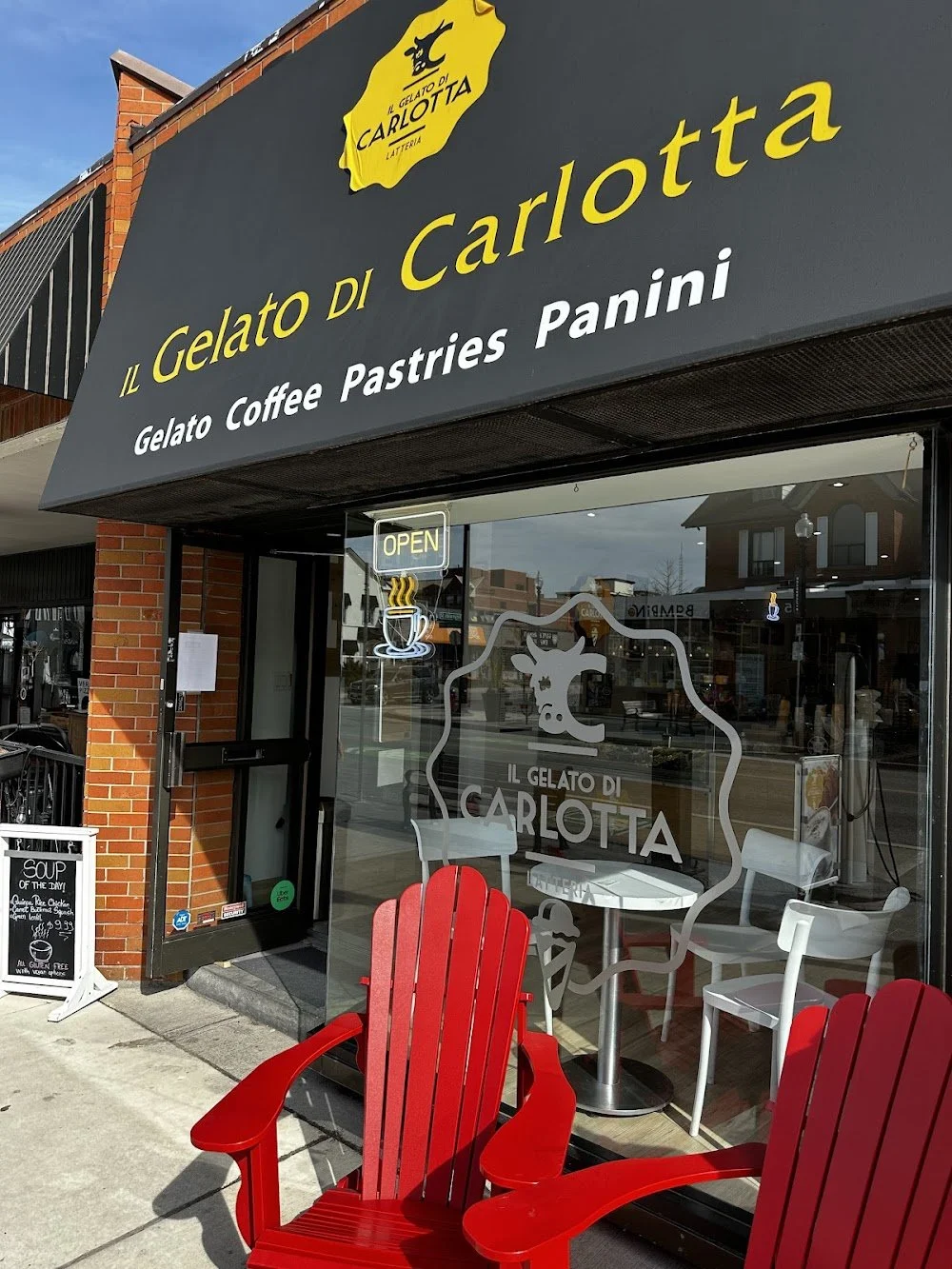 The white letters were all hand-painted to replace the peeling vinyl done by another contractor.