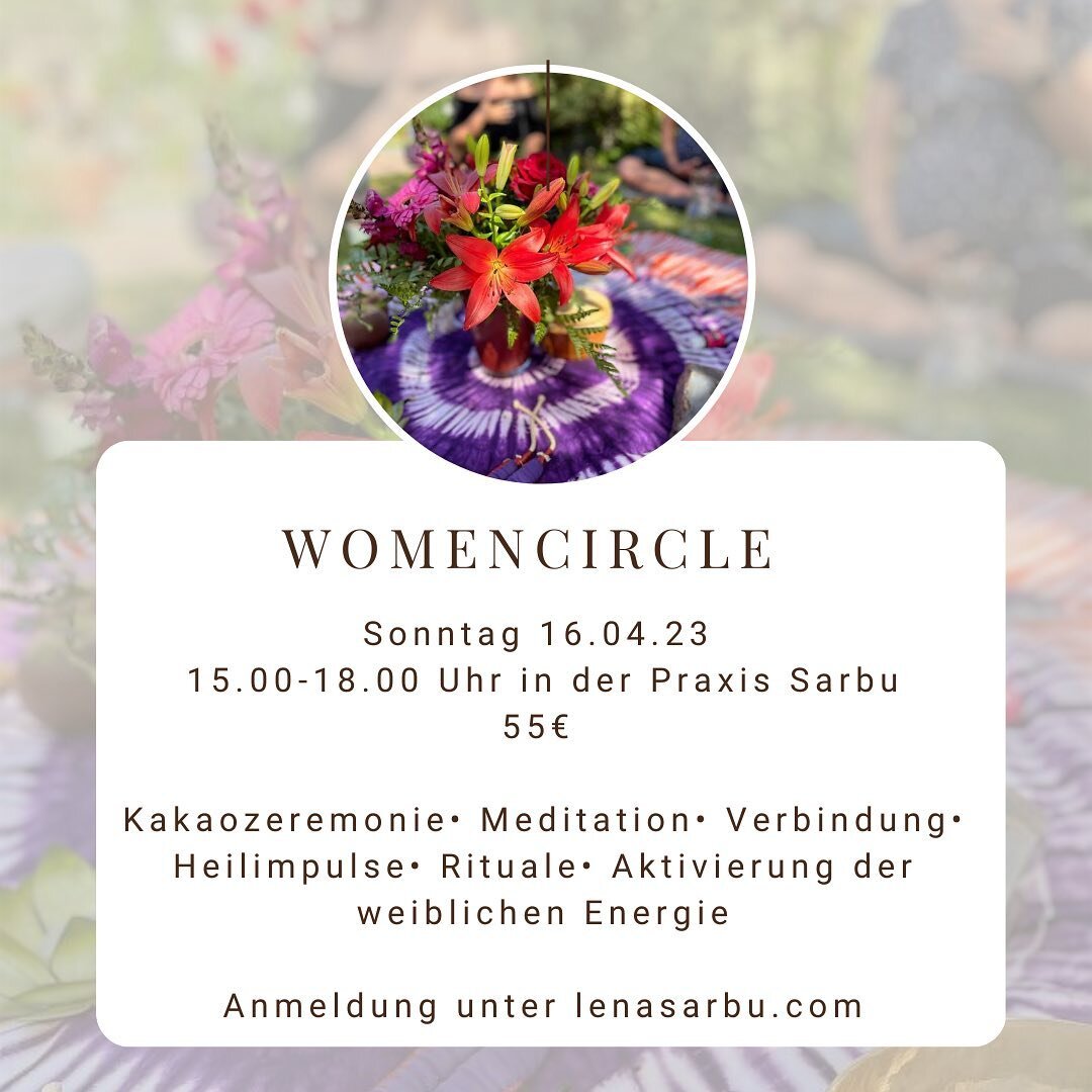 Ich freue mich mit @marleen.heikenwaelder den n&auml;chsten
Womencircle am 16.04.23 in Rodgau halten zu d&uuml;rfen.
Melde dich bei uns, wenn du dabei sein m&ouml;chtest!

womencirclerodgau #femininity #seidabei #flower #yoni #breath #natural #poweri