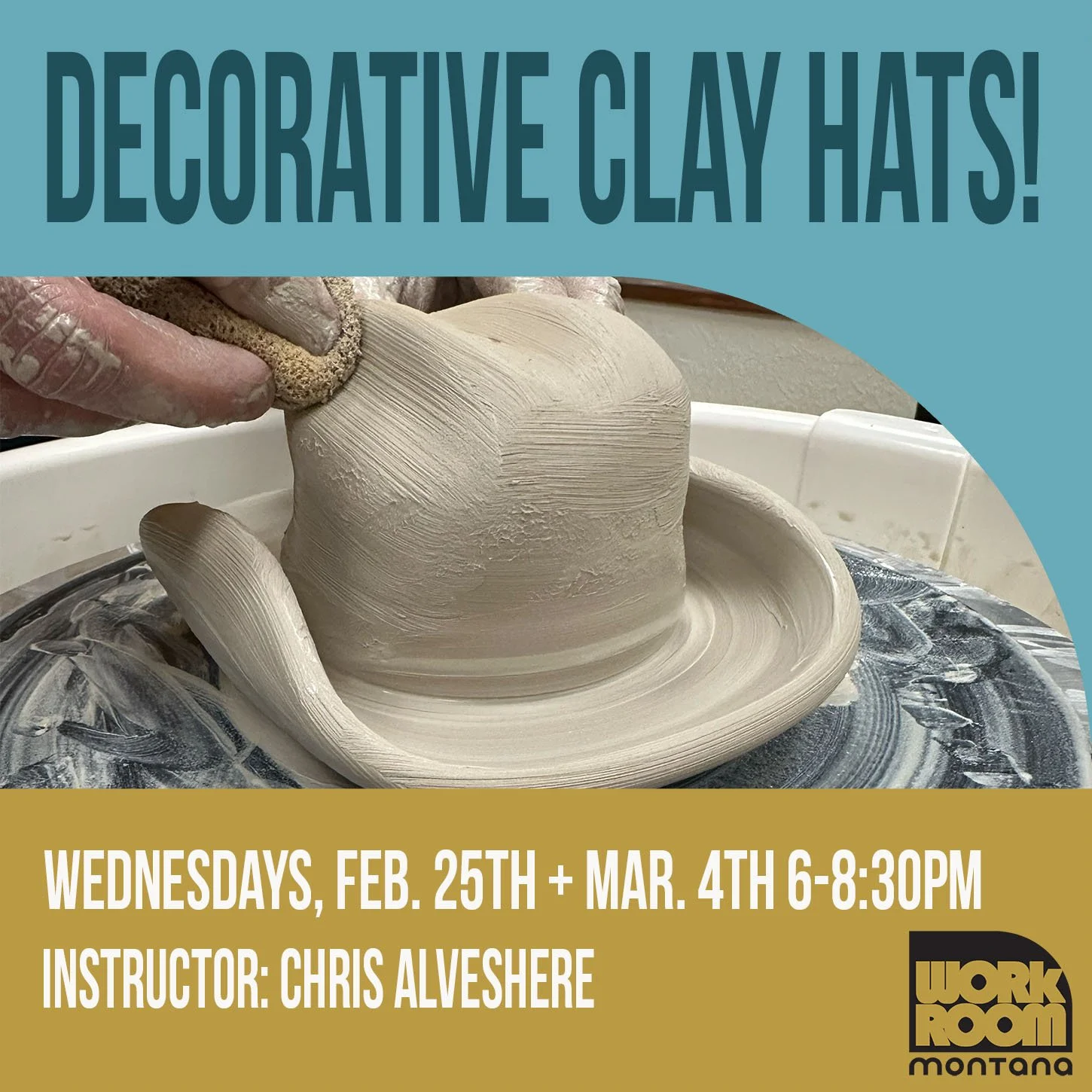 Decorative Clay Hats (Weds, Feb. 25 and Mar. 4th 6-8:30pm)
