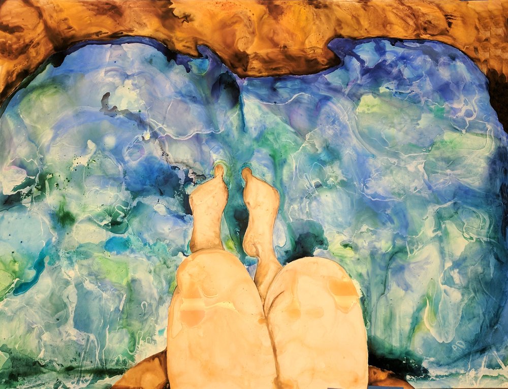 Untitled
60 x 75 inches,
watercolor on Yupo paper,
2017