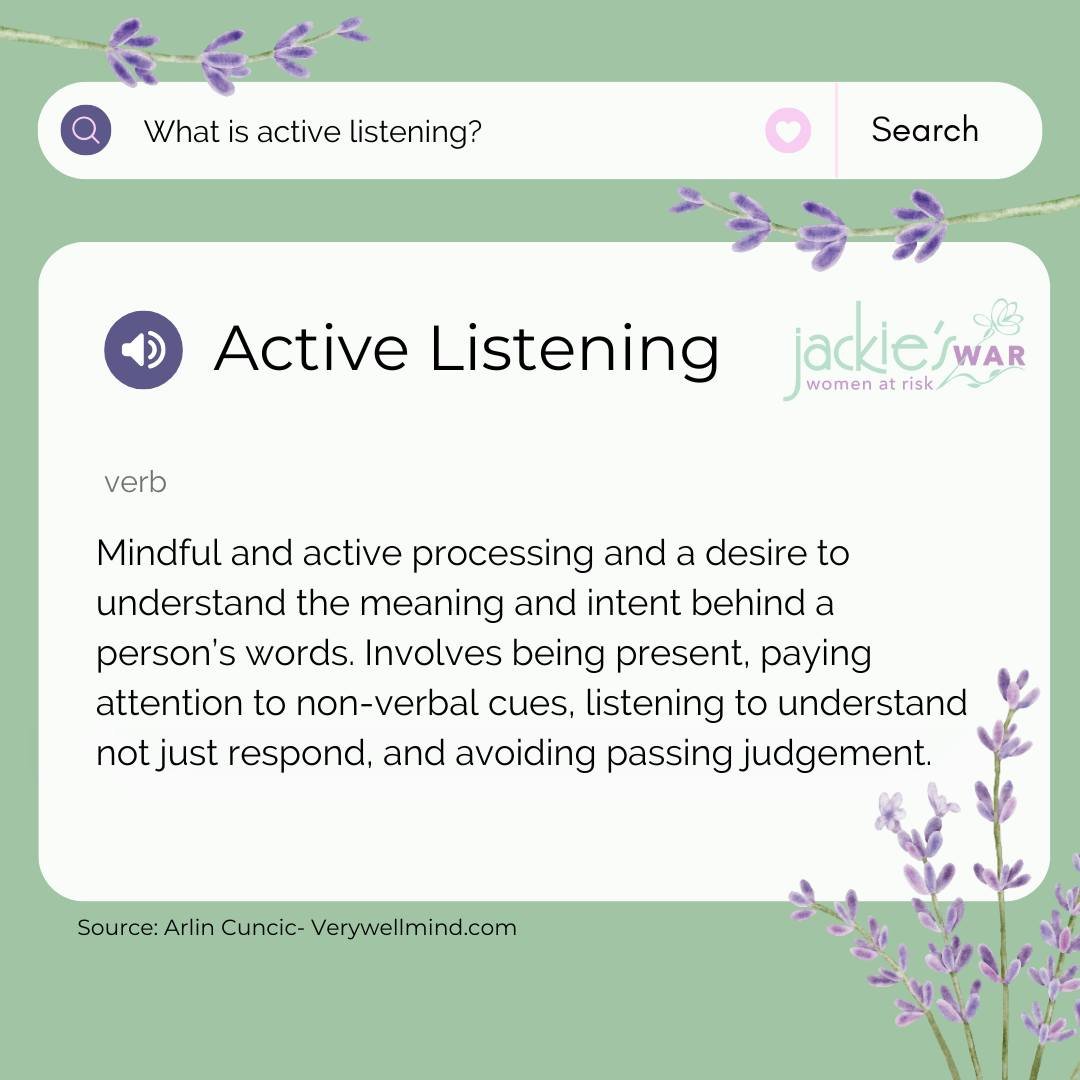👂✨ Active Listening is key to healthy communication!
Being truly present in a conversation helps build trust, connection, and understanding. If you or or partner are simply waiting for their turn to respond without mindfully listening to the other, 