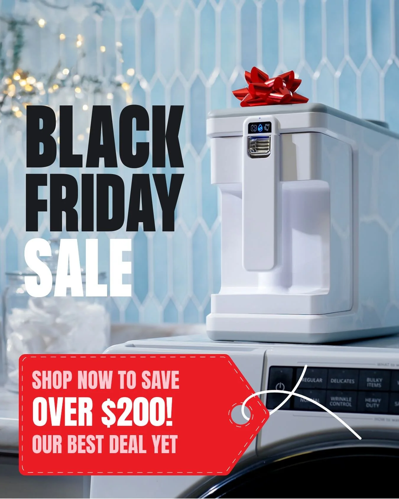 ⚠️ Laundry is the #1 source of microplastics in our water.
✅ CLEANR installs on your washer and captures 90%+ of them before they reach the environment.

Black Friday is your chance to do both: protect the planet and save over $200.
Shop the sale thr