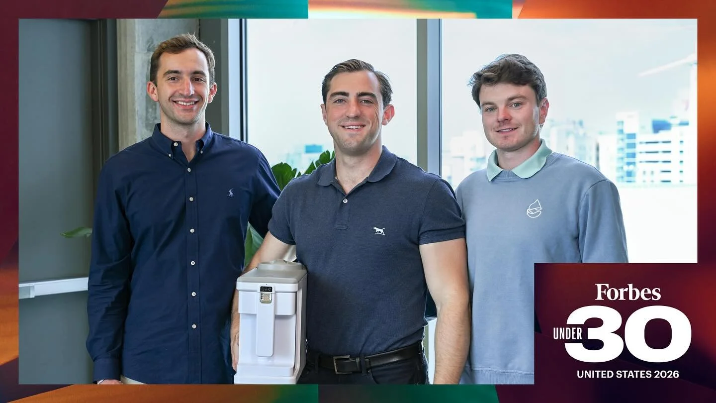 Big news from the CLEANR team:

Our founders Max Pennington, Chip Miller, and David Dillman have been named to the Forbes 30 Under 30 2026 &ndash; Energy &amp; Green Tech list.
Forbes is recognizing the work our team is doing to tackle laundry-driven