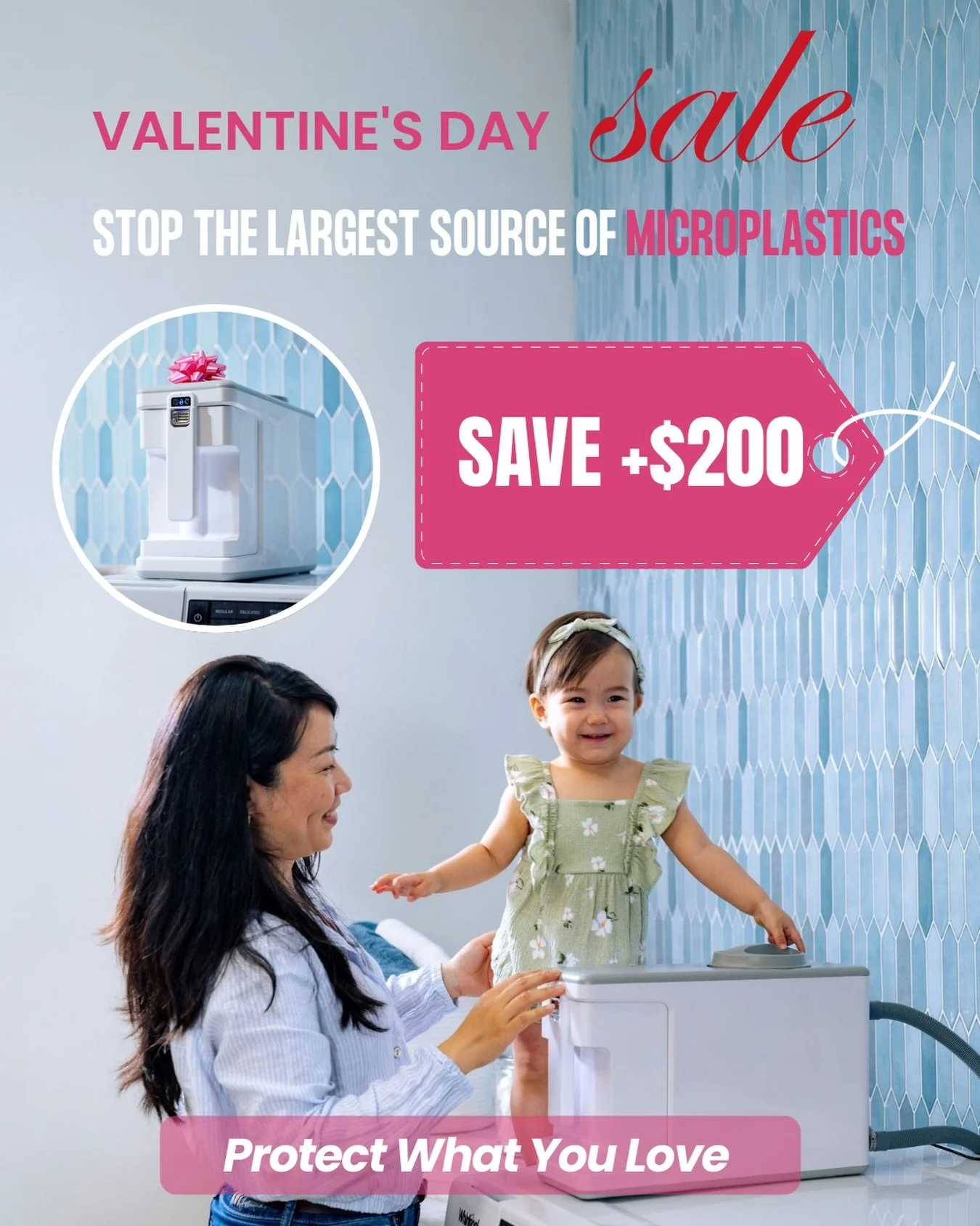 This Valentine&rsquo;s Day, protect what you love most. 💗

CLEANR installs on your washing machine in minutes and captures 90%+ of microplastics before they reach the environment.

💌 Visit our website to open our Valentine&rsquo;s love letter and r