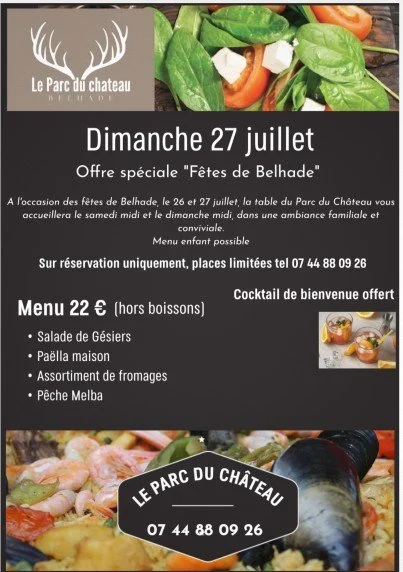 Repas midi Parc du Château