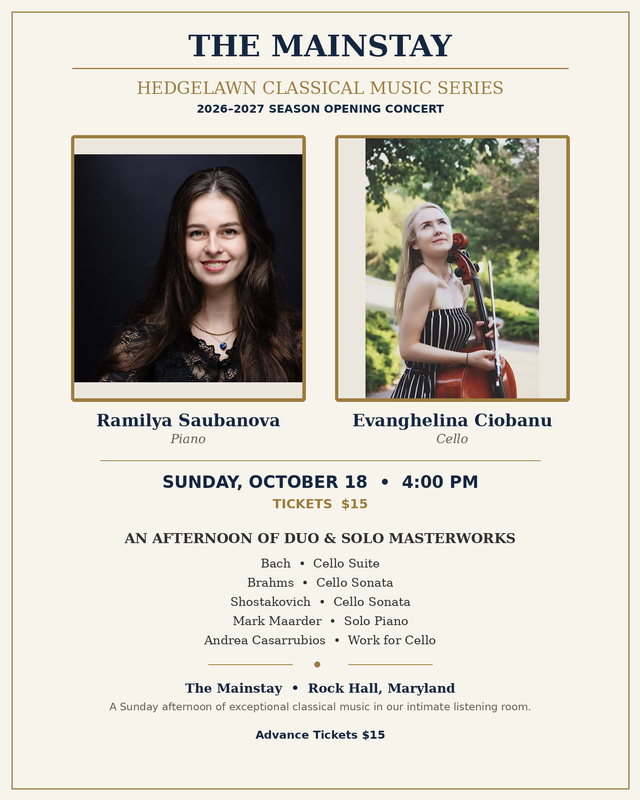Hedgelawn Classical Music Series-Piano and Cello