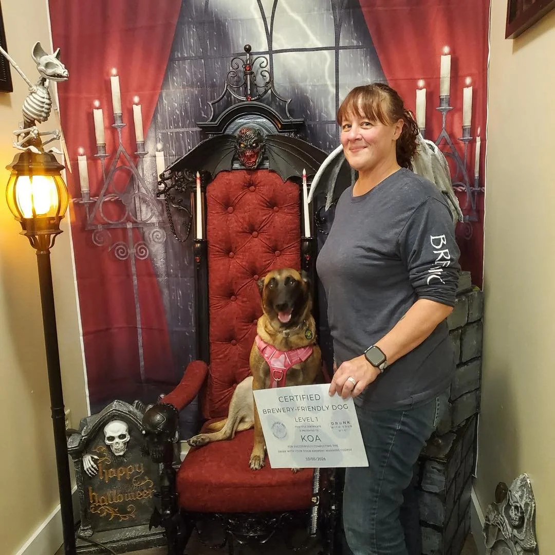 October Brewery Manners Graduates 🐾🐶🎃

Click the link in the biosite link in bio to join the email list for our next session in November at Fattey Beer Co Wurlitzer, and work on skills like settling around distractions, impulse control around door
