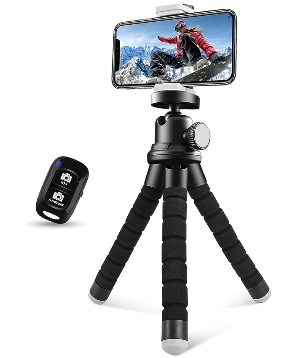 travel tripod with remote