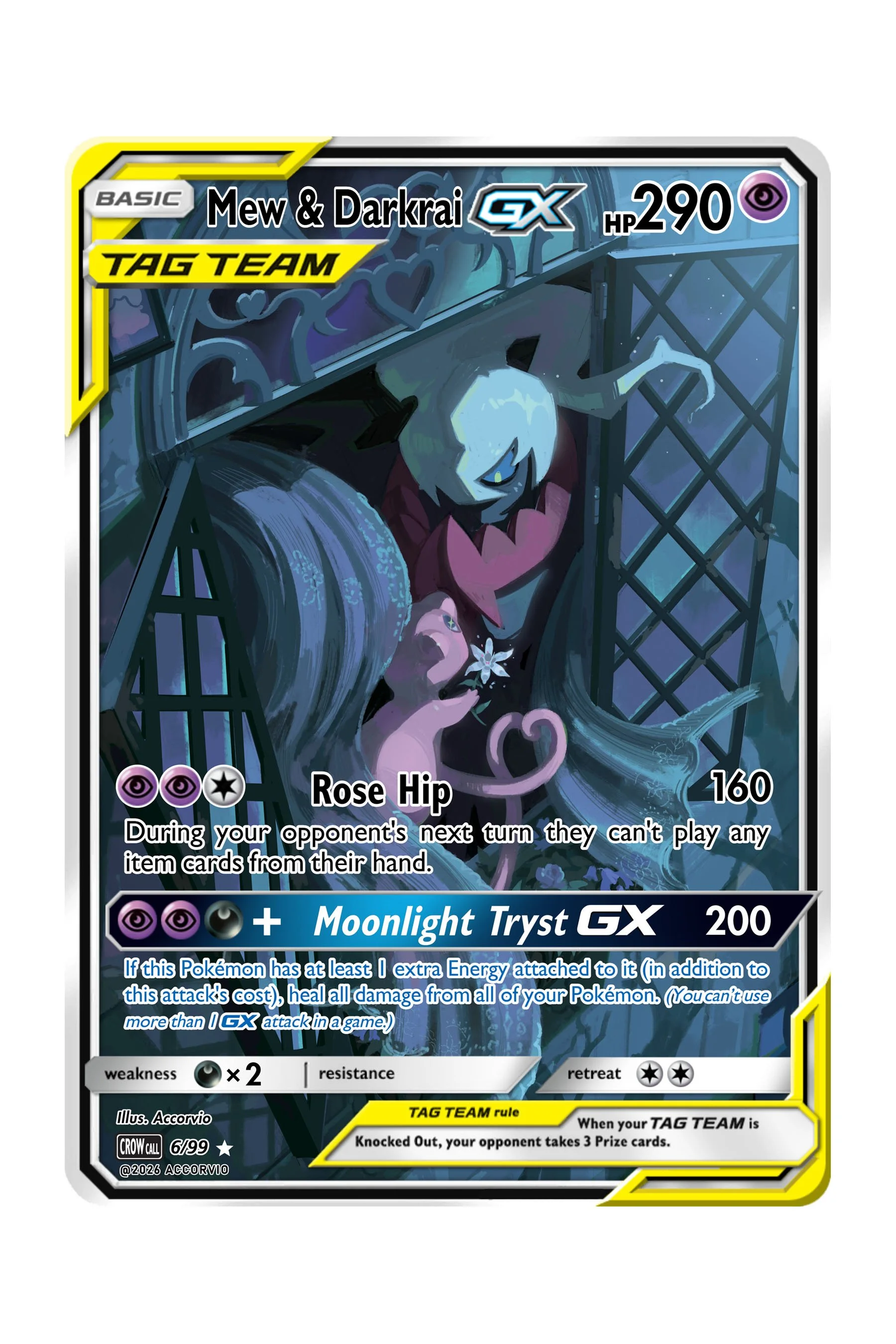 Mew and Darkrai Tag Team Fan-Made Card