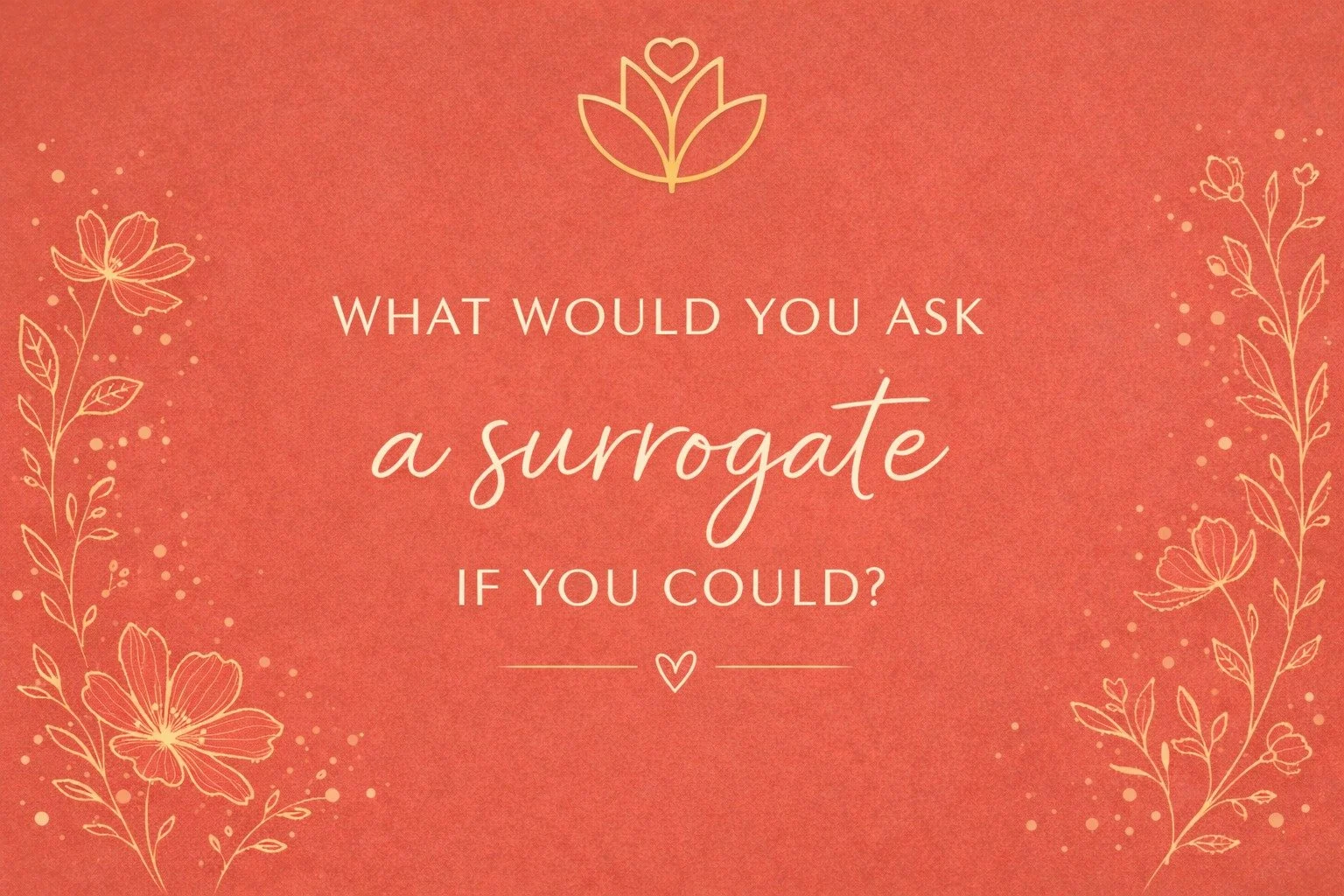 Surrogacy is an incredible journey, but it&rsquo;s also something many people have questions about.

So we&rsquo;re curious&hellip;

If you could ask a surrogate anything, what would it be?

Leave your question in the comments 💛