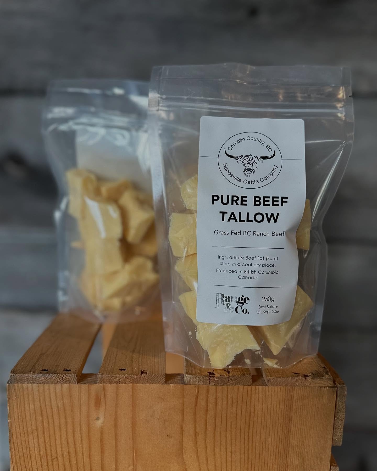 Beef Tallow from our Suet (hard fat around the kidneys) is now available&hellip;&hellip;this stuff is incredibly dense and rich. #beef #grassfedbeef #grassfed #fat #tallow #beeftallow #ranch #farm #vancouvereats
