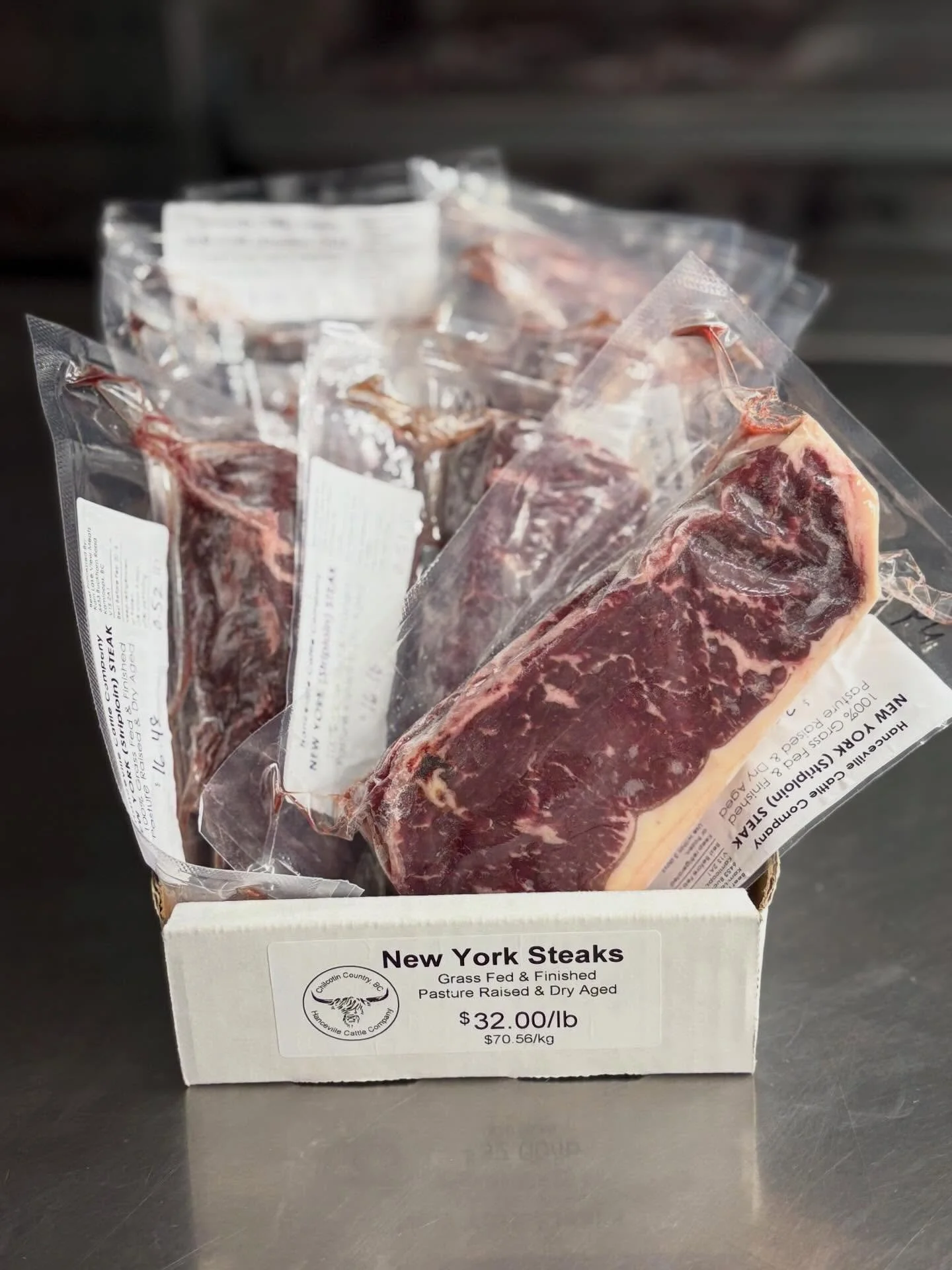 Bulk Sale! We have a great opportunity if you&rsquo;ve got some freezer space: Our Ground Beef, 50Lb at $10/Lb and our New York Steaks 10Lb at $250 (15-20 steaks). Order from our website! #beef #grassfed #eatbc #eatvancouver #buybc