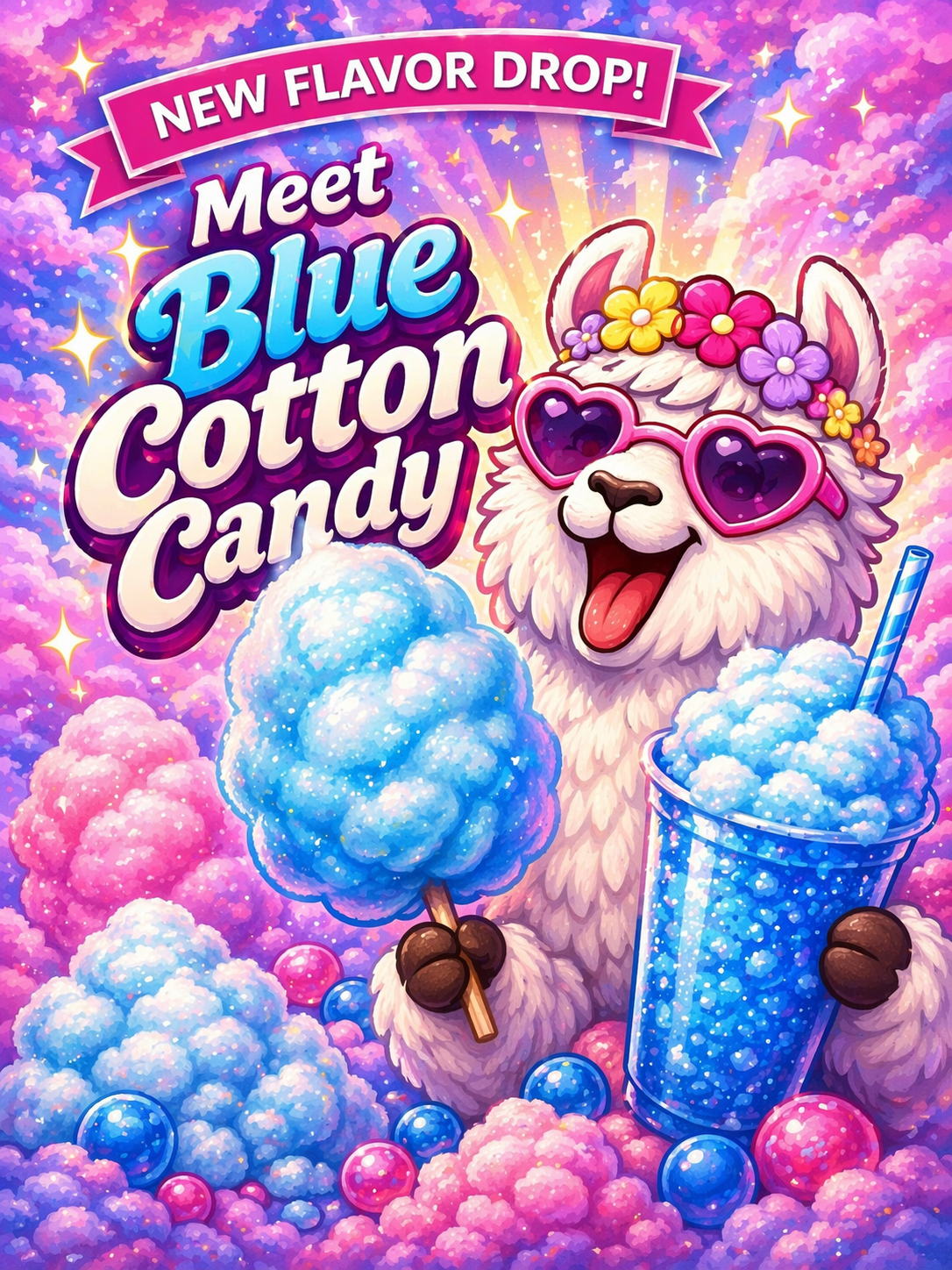 Blue cotton candy delight poster.png
