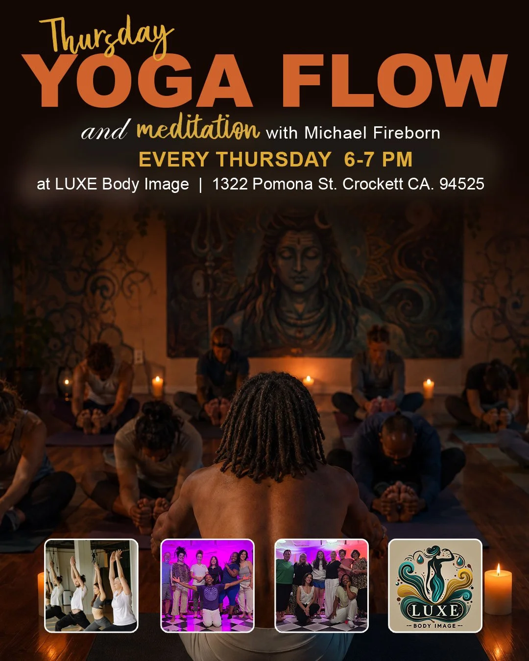 Thursday Hatha Yoga Flow at LUXE, Crockett, CA