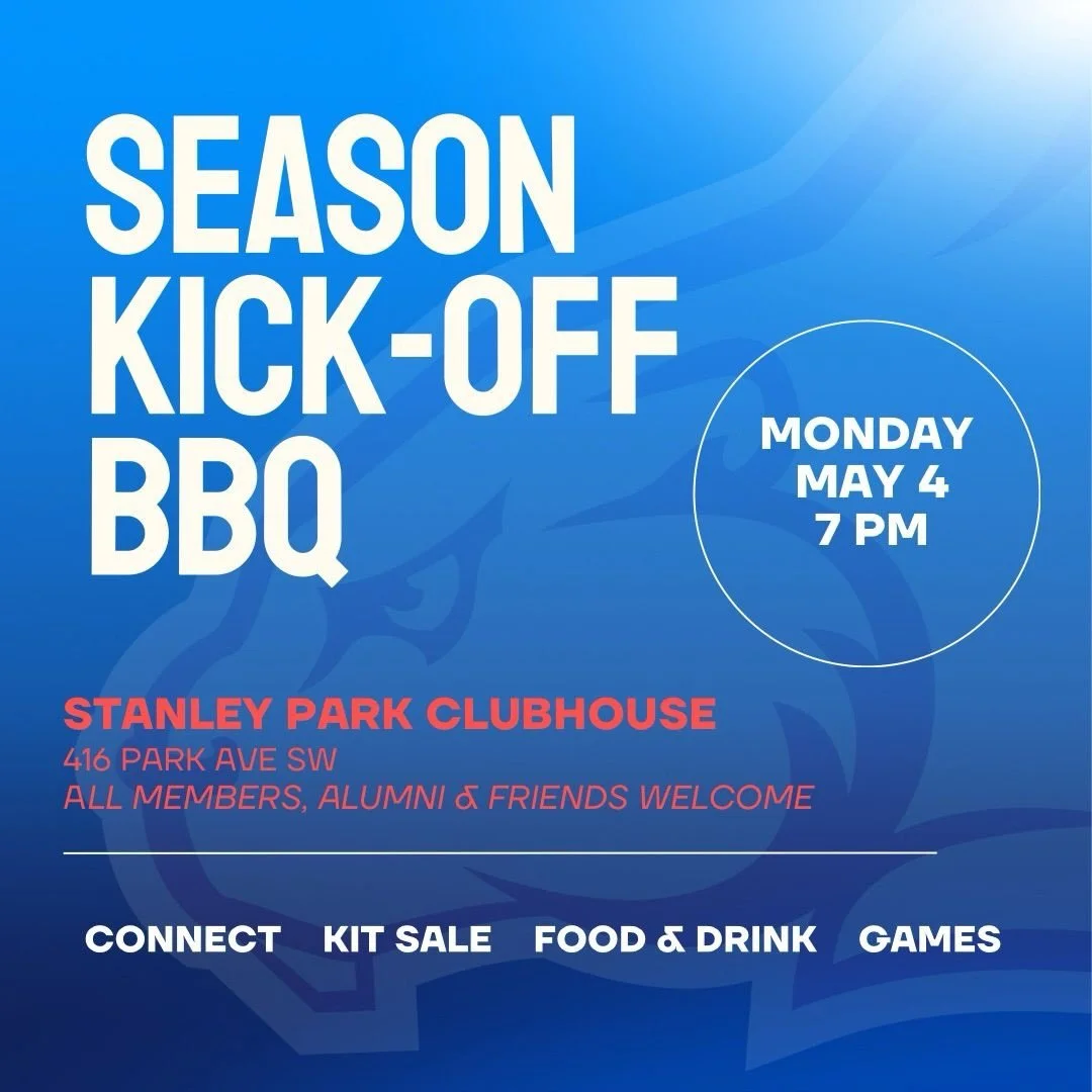 Hi Canucks family, we have decides to reschedule our season kick off bbq. Mark your calendars down for Monday May 4th, 7pm at Stanley park. 

Spread the word, and we hope to see you all there!!