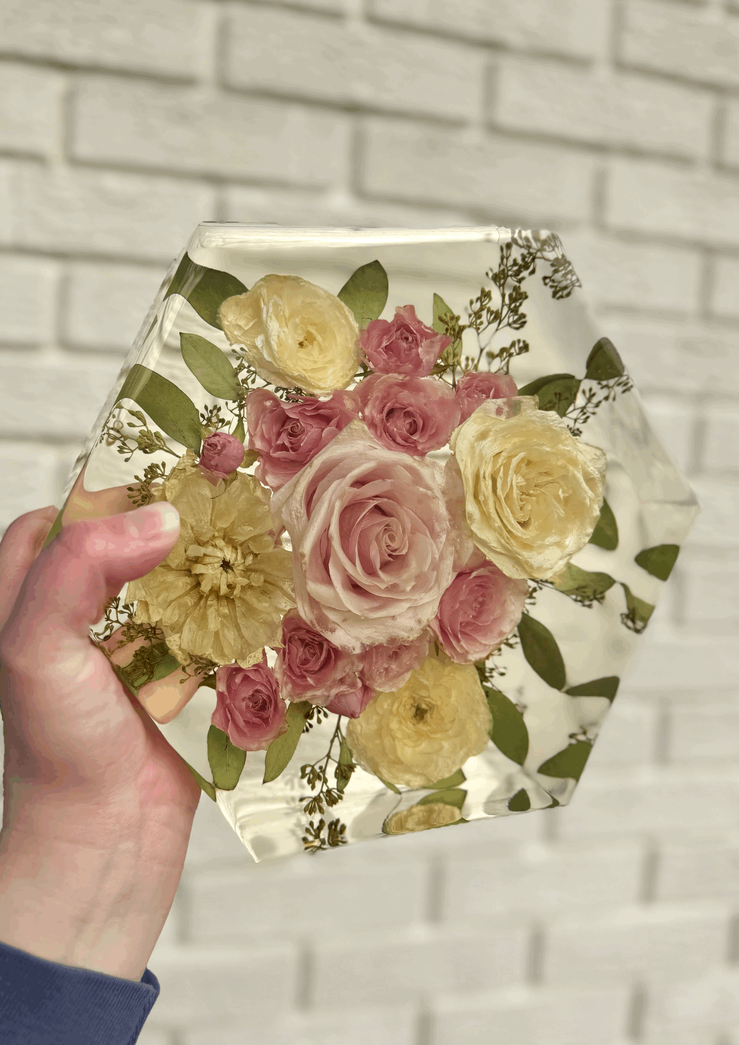Floral Preservation Hexagon (8”x 9.1”)