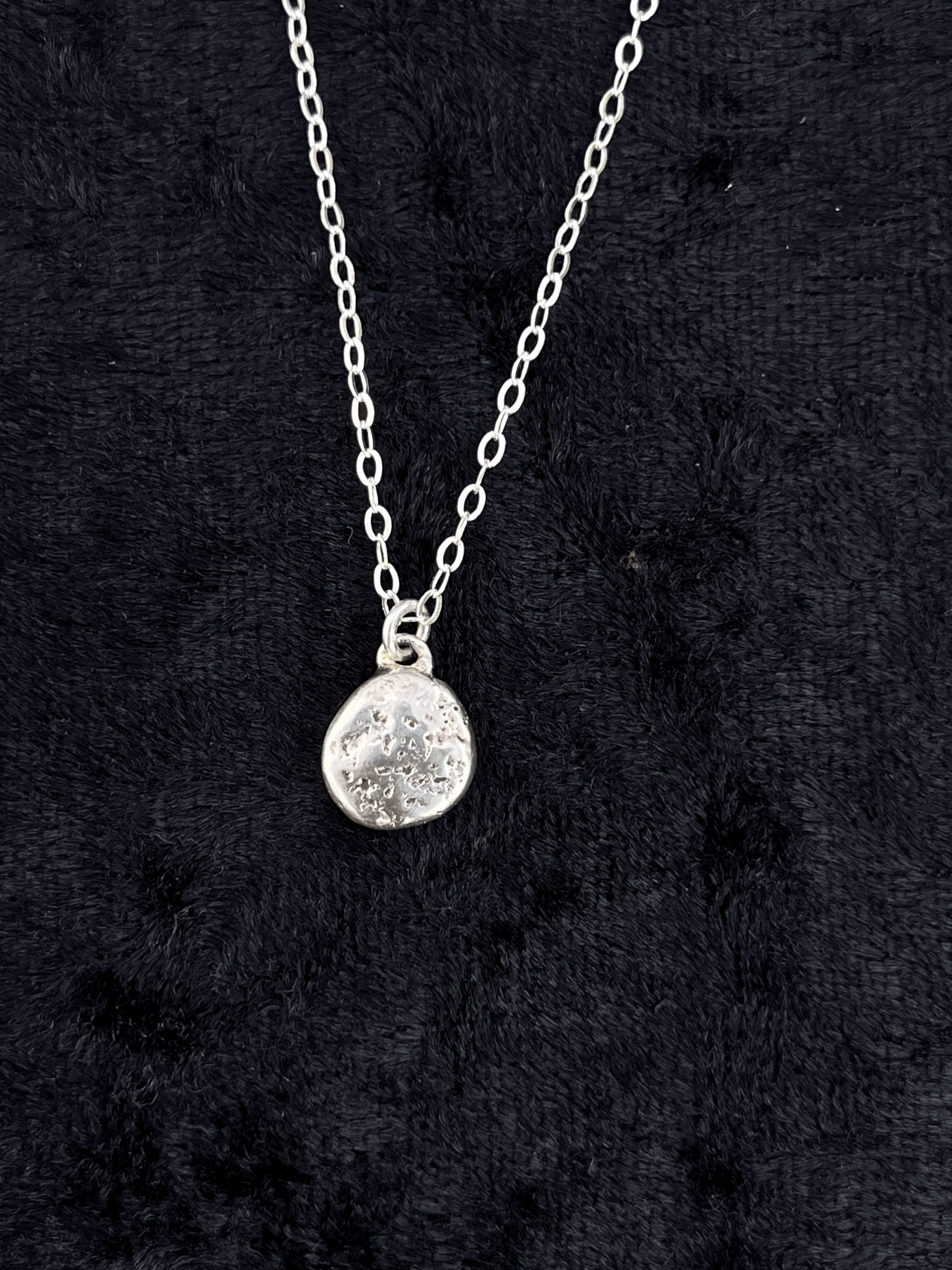 Sterling Silver Pebble Necklace