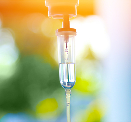 IV therapy drip containing glutathione - a great option to help support your body post-op and maximize your MLD results
